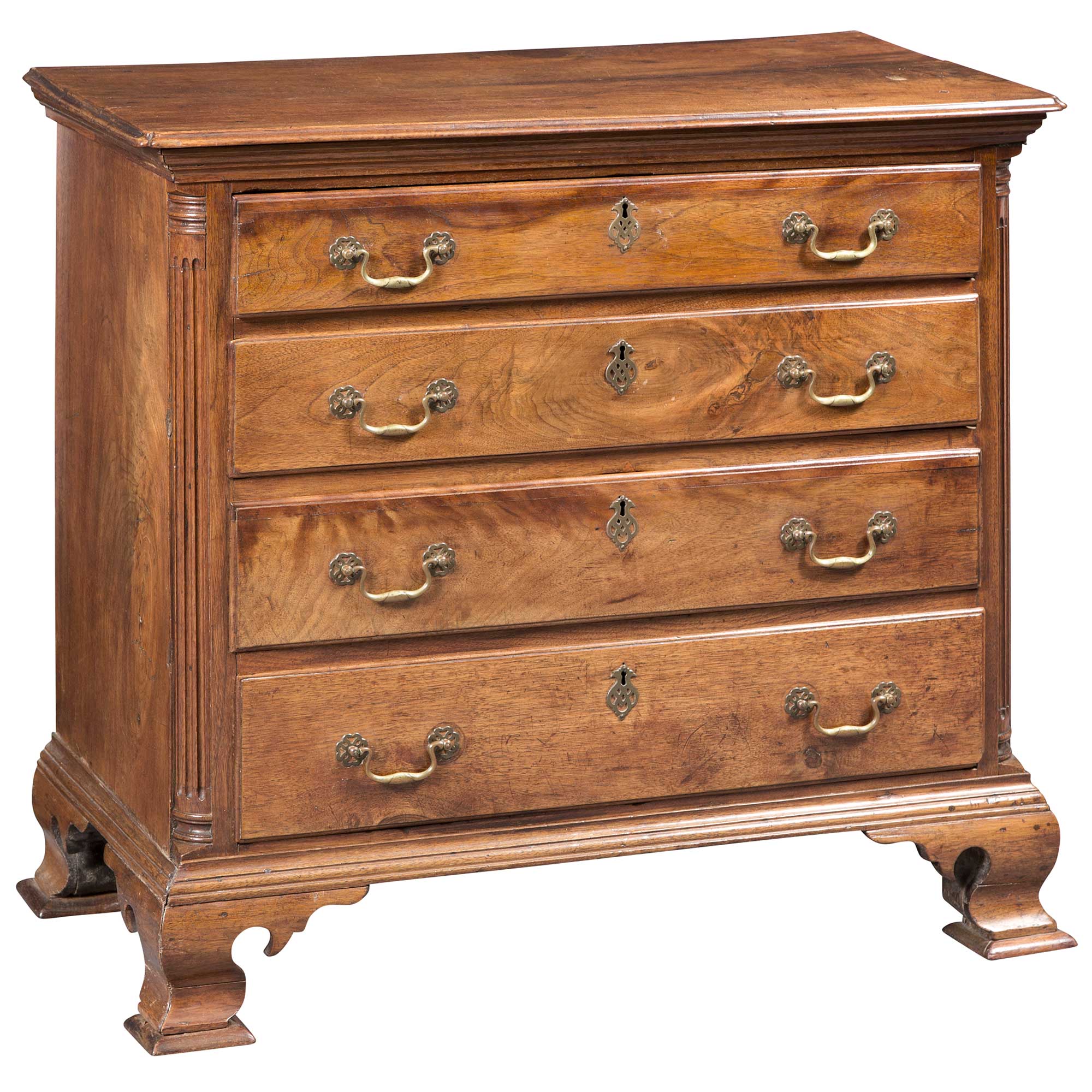 Lot image - Chippendale Walnut Chest of Drawers