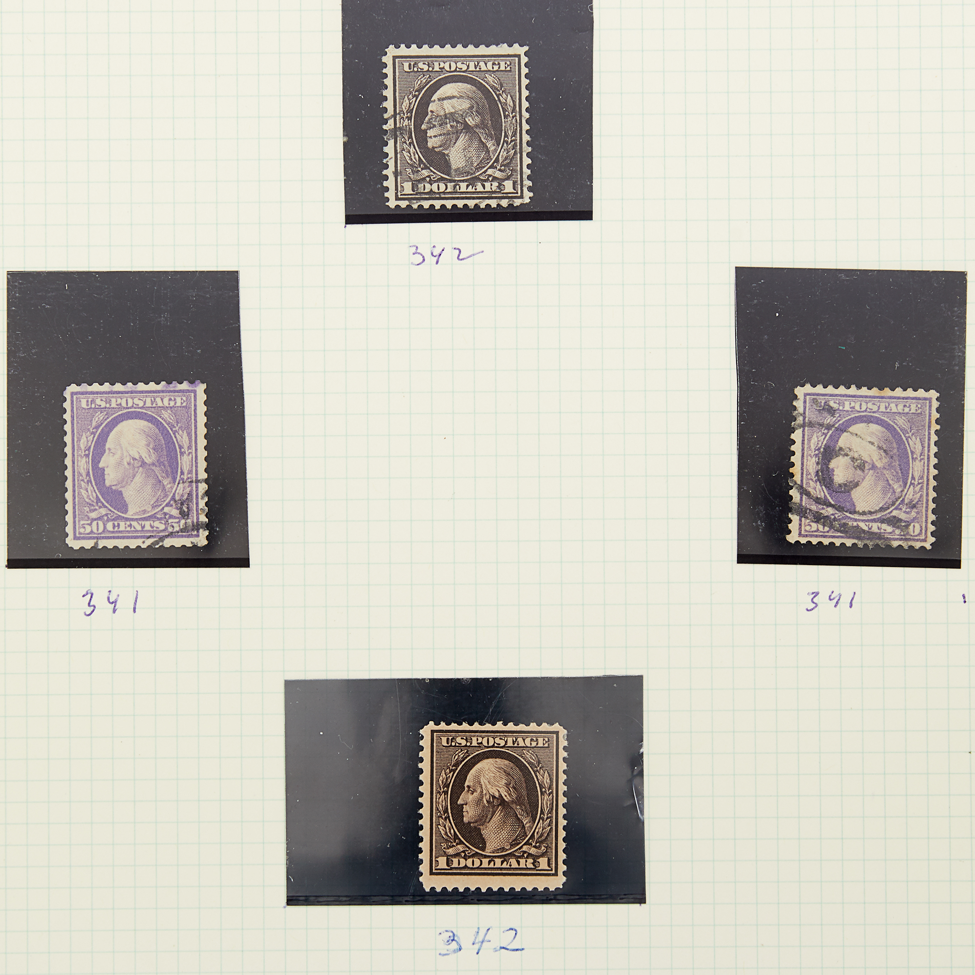 Lot image - United States Franklin-Washington Issues Scott 331 Through 701