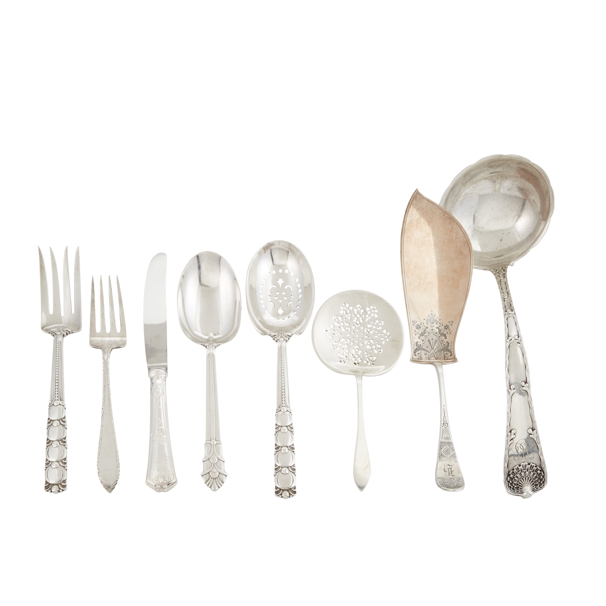 Lot image - Group of Tiffany & Co. Sterling Silver Serving Pieces