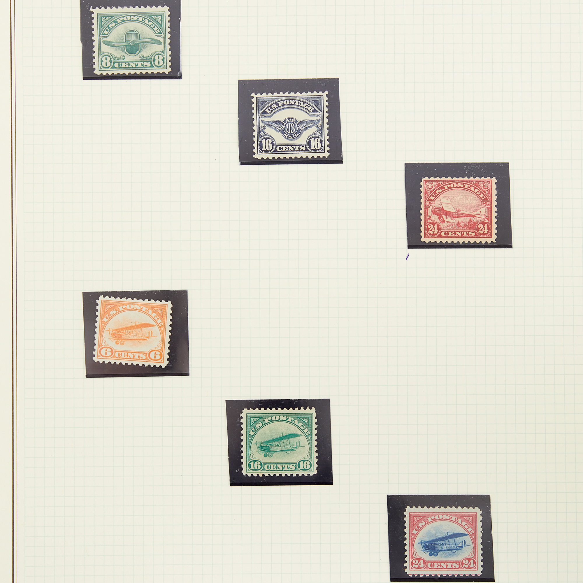 Lot image - United States Air Post Issues Scott C1 to C4 Complete