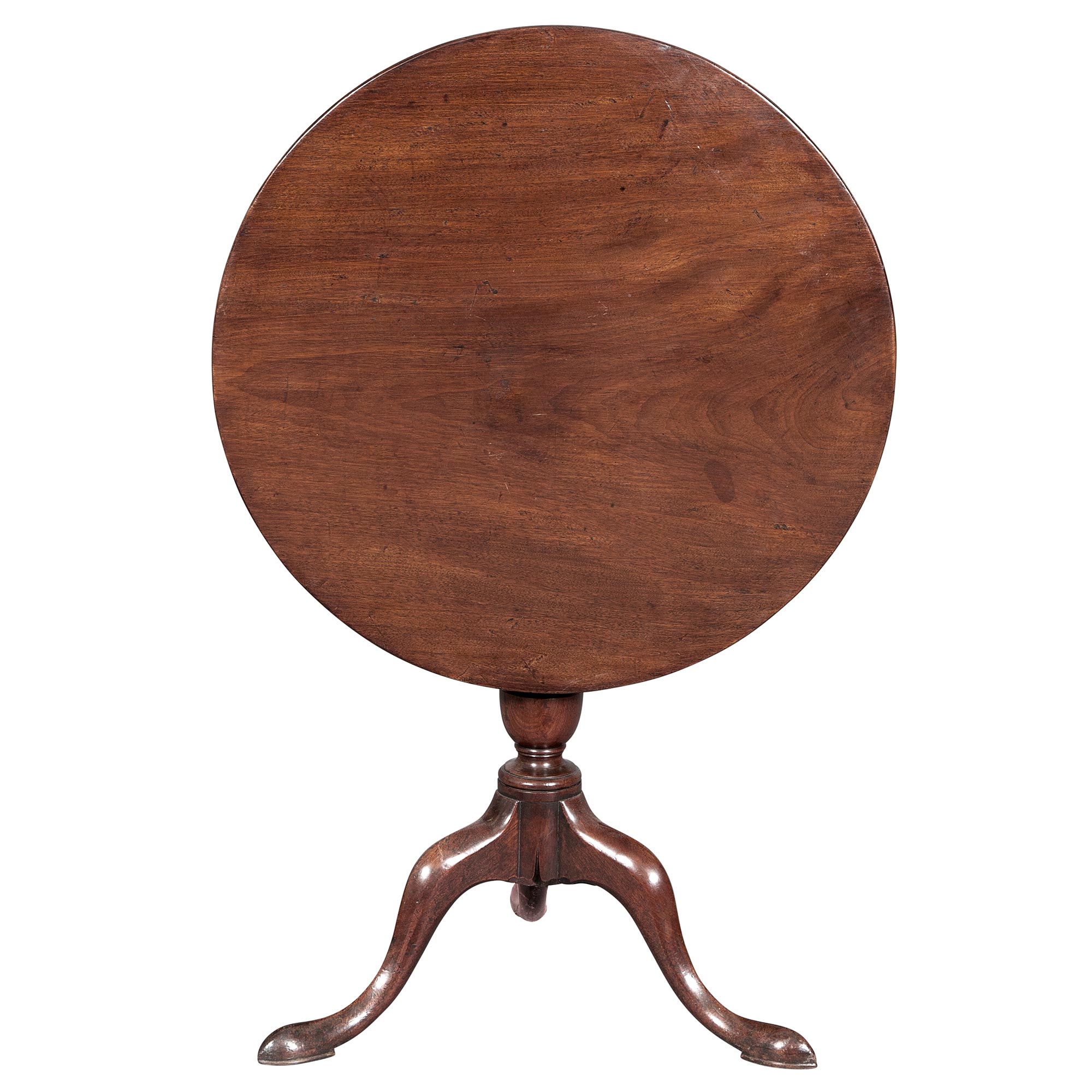 Lot image - George III Mahogany Tilt-Top Tea Table