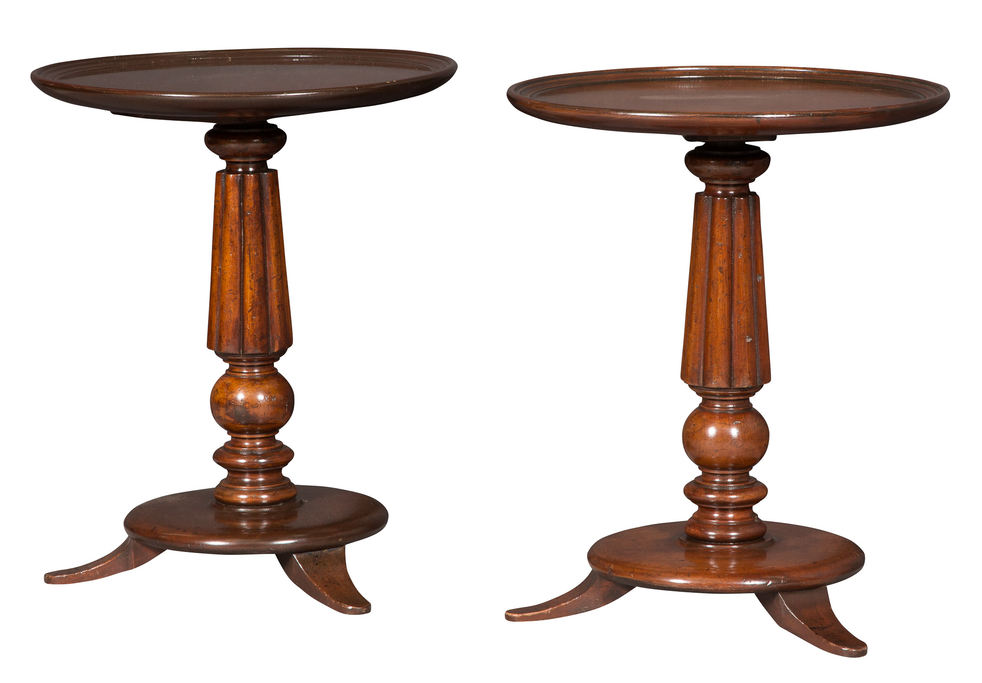 Lot image - Pair of Regency Style Mahogany Occasional Tables