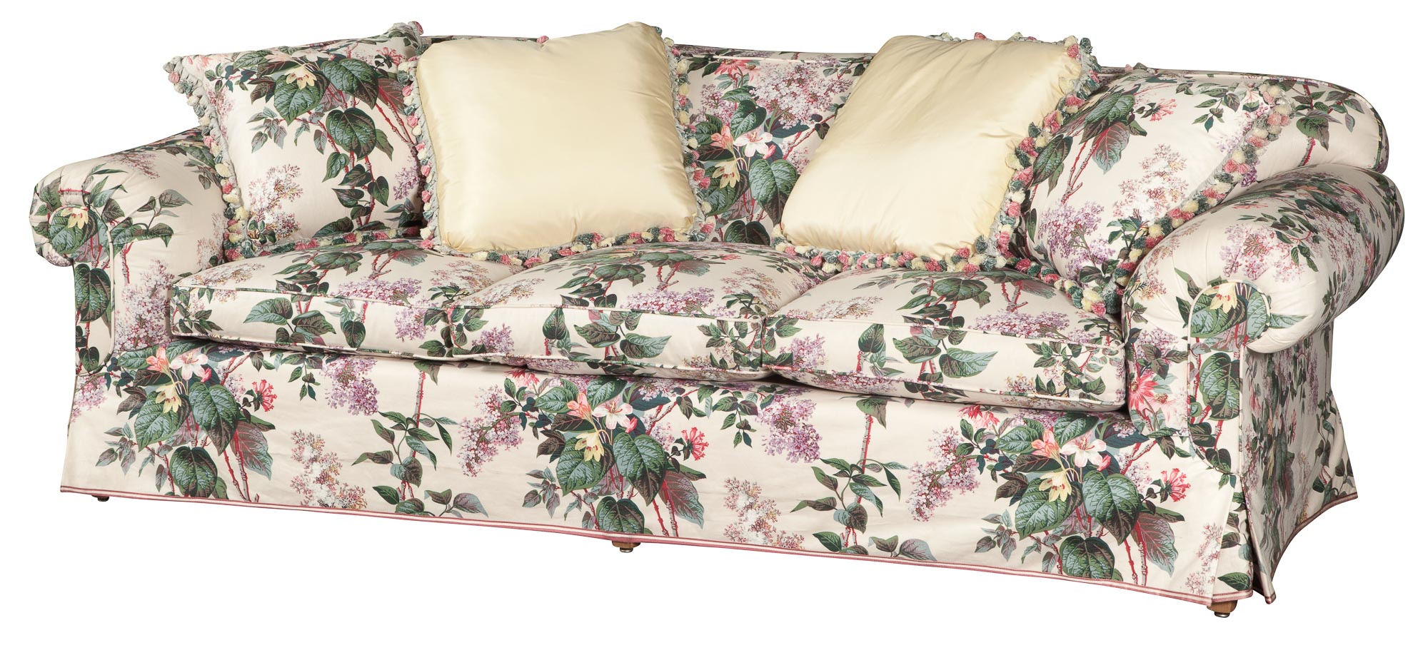 Lot image - Chintz Upholstered Sofa