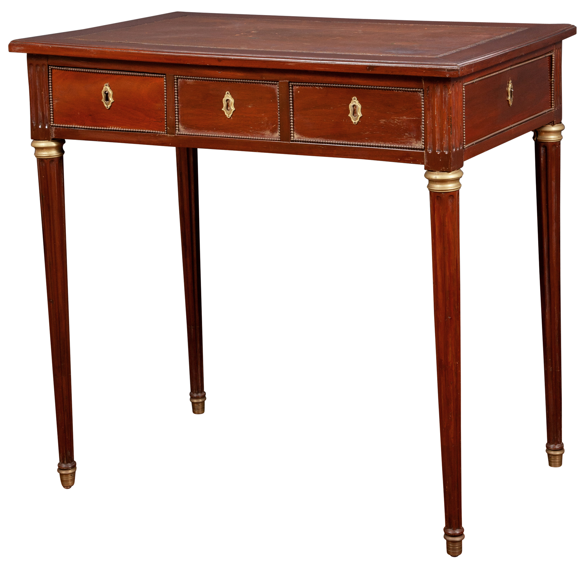 Lot image - Louis XVI Mahogany Petite Bureau Plat