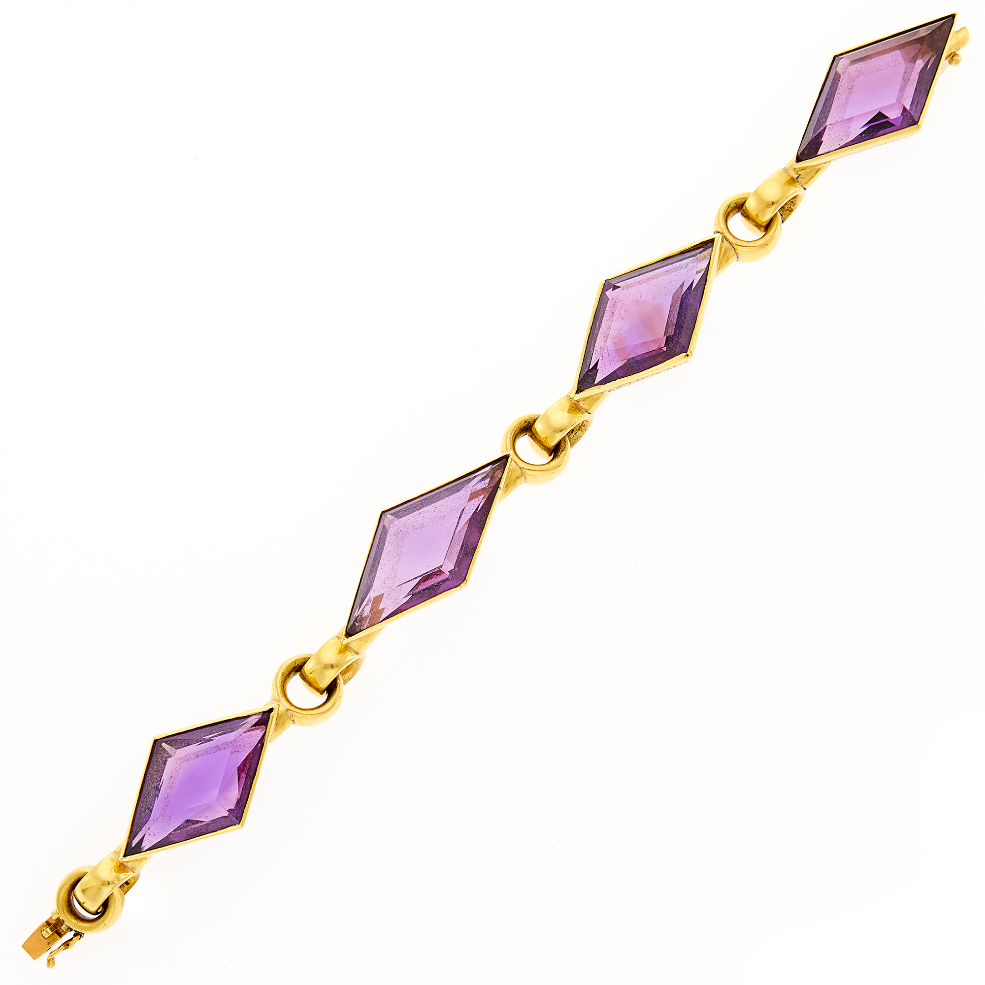 Lot image - Gold and Amethyst Bracelet