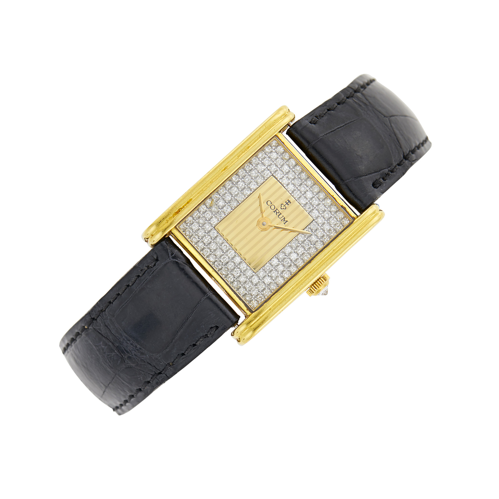 Lot image - Corum Two-Color Gold and Diamond Wristwatch, Ref. 27332