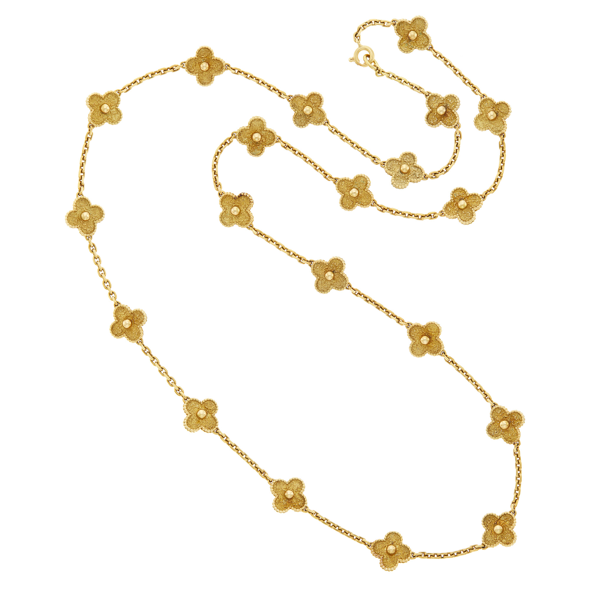 Lot image - Van Cleef & Arpels Gold Alhambra Necklace