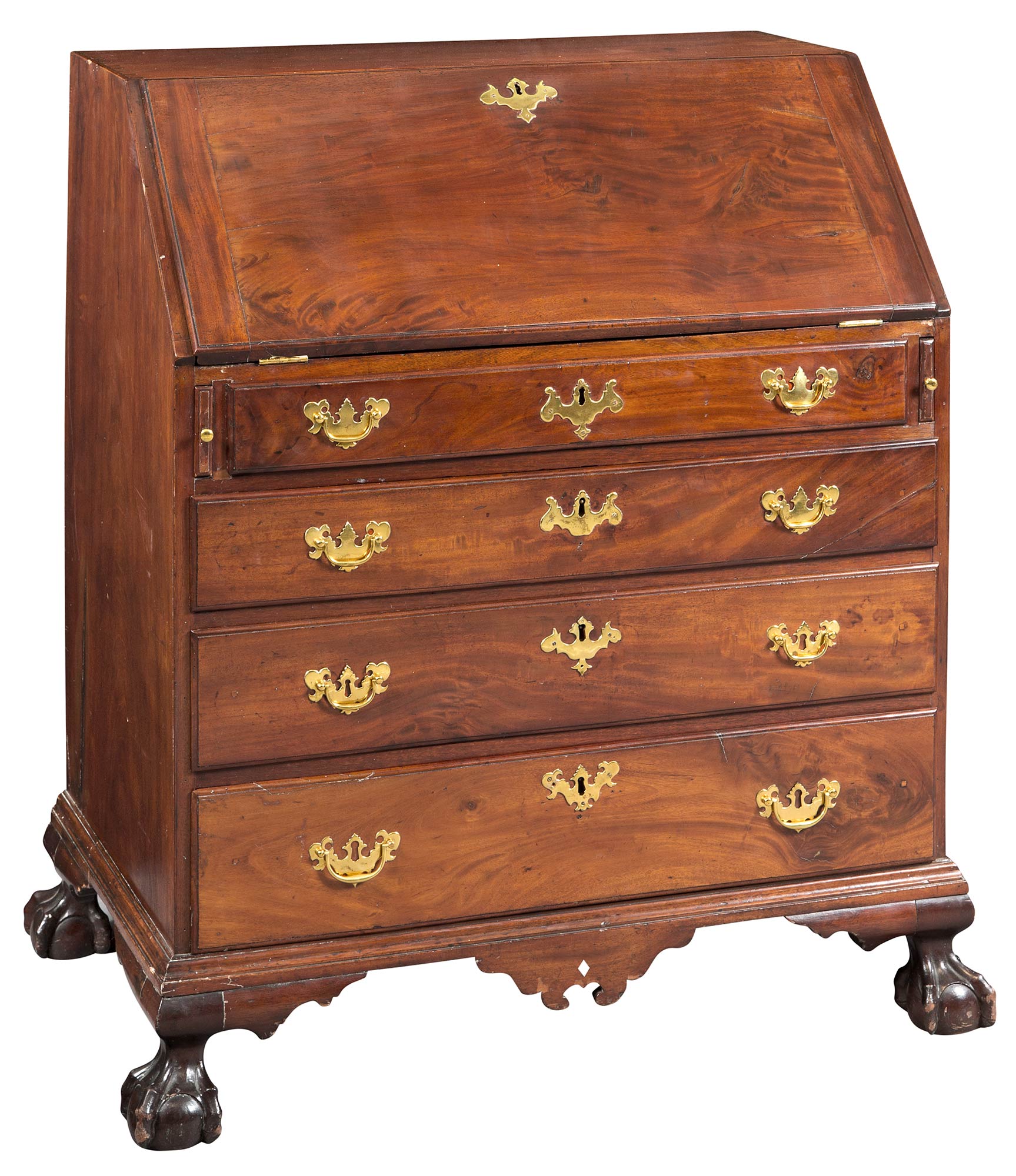 Lot image - Chippendale Mahogany Slant-Front Desk