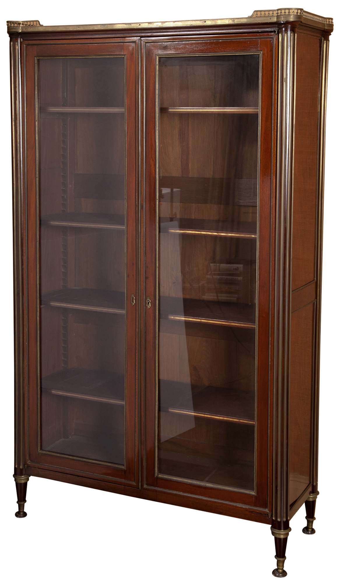 Lot image - Louis XVI Gilt Bronze-Mounted Mahogany Bibliotheque