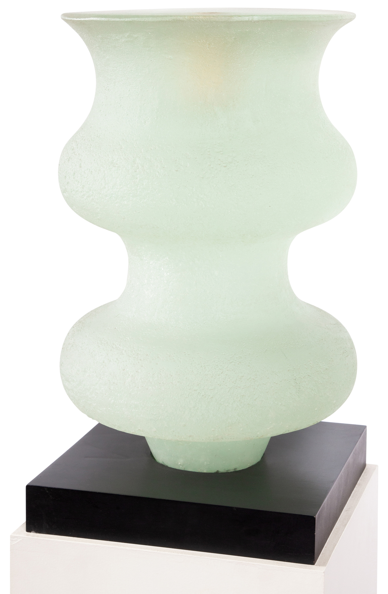 Lot image - Howard Ben Tré Cast Glass and Gold Leaf Sculpture Urn 1