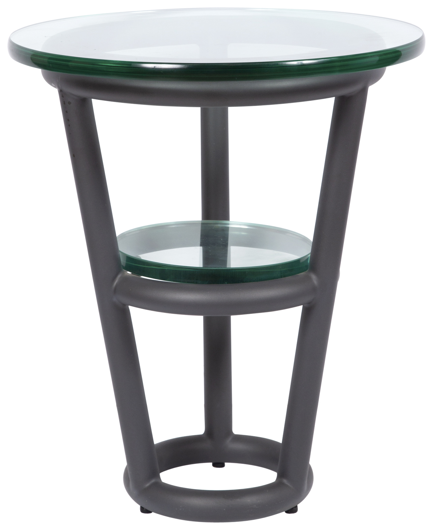 Lot image - David Ebner Glass Top Black Patinated Metal Occasional Table