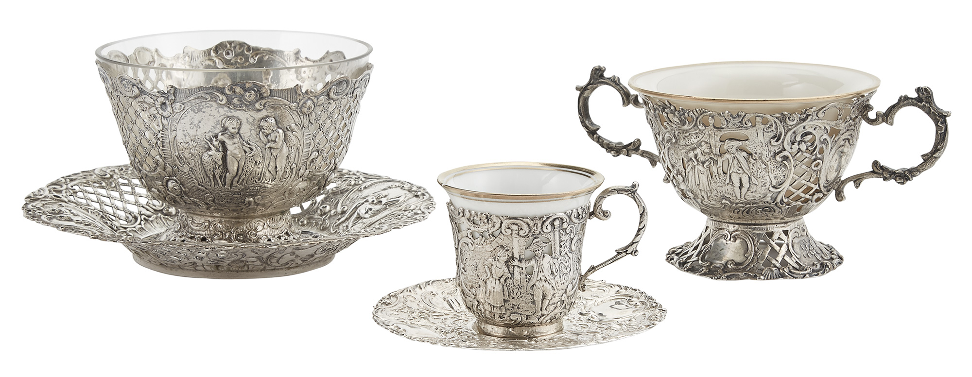 Lot image - German Silver Table Service