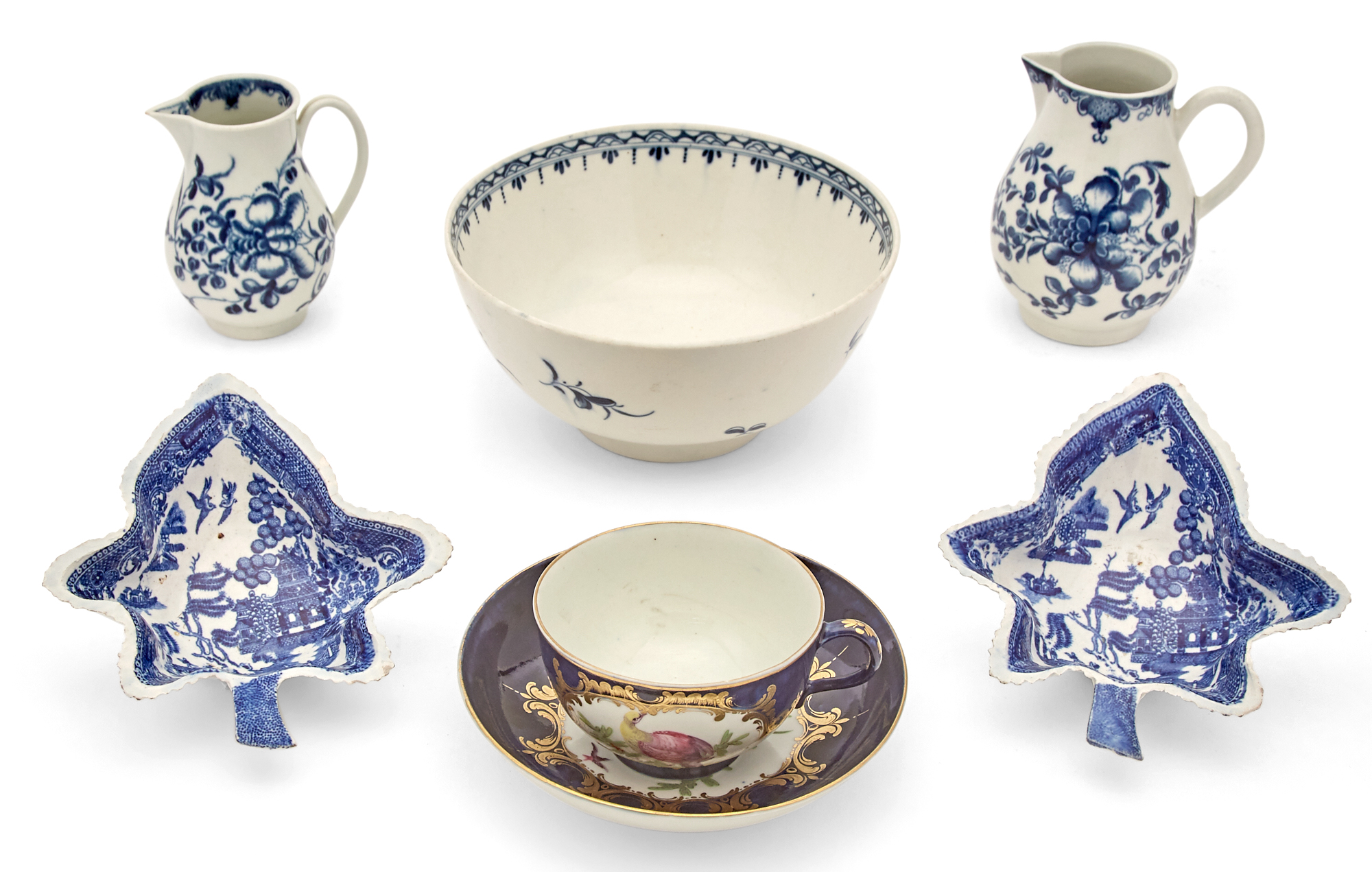 Lot image - Group of English Blue and White Ceramic Wares