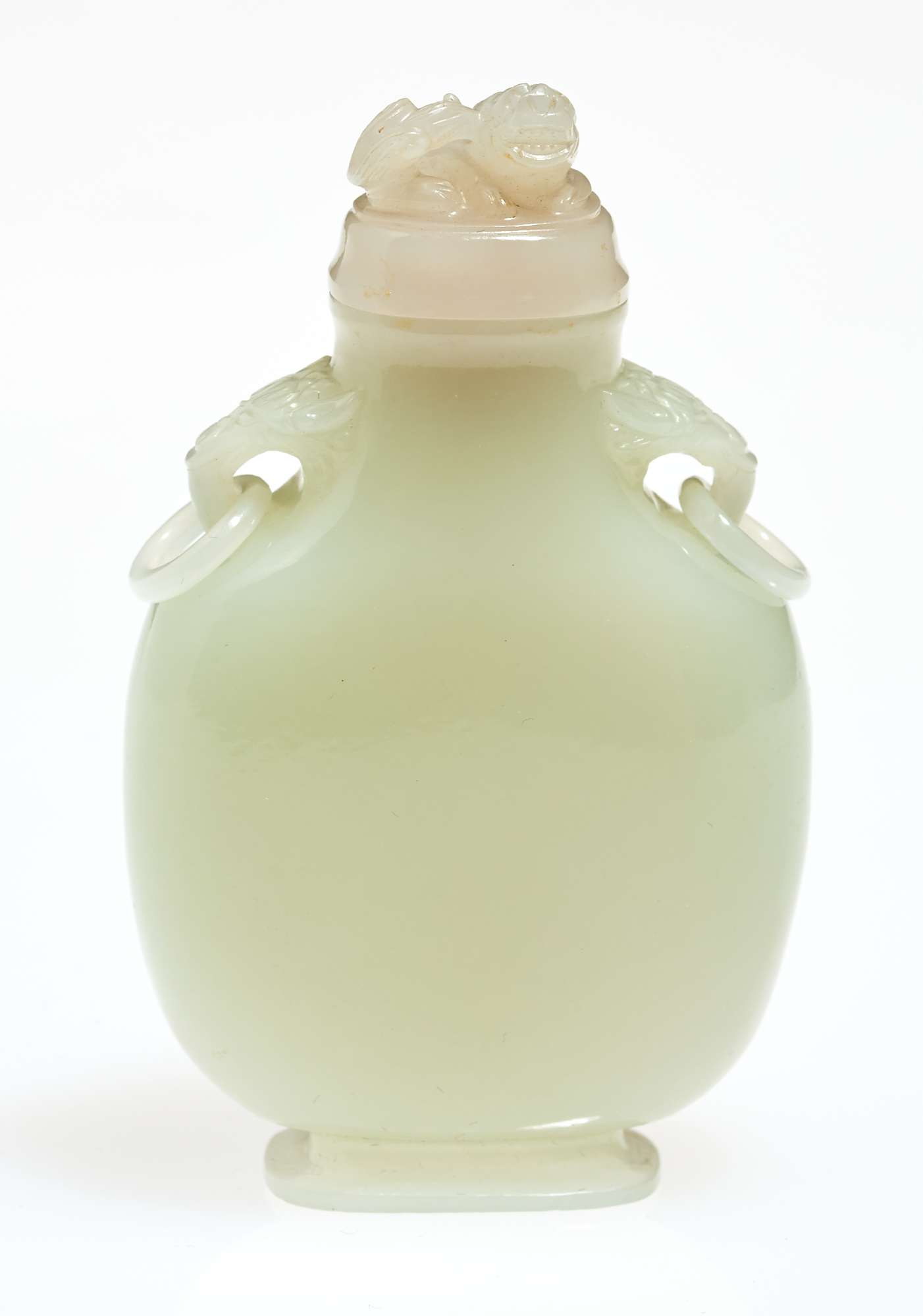Lot image - A Chinese White Jade Snuff Bottle