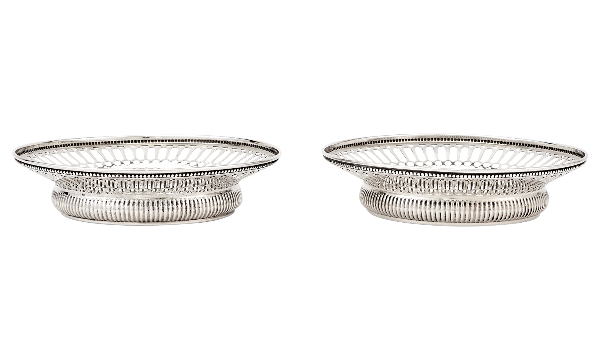 Lot image - Pair of Gorham Sterling Silver Bottle Coasters