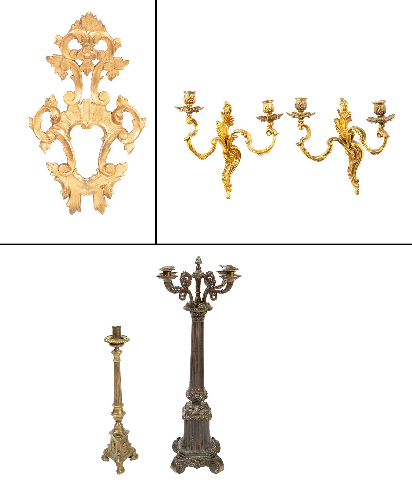 Lot image - Italian Baroque Style Giltwood Mirror