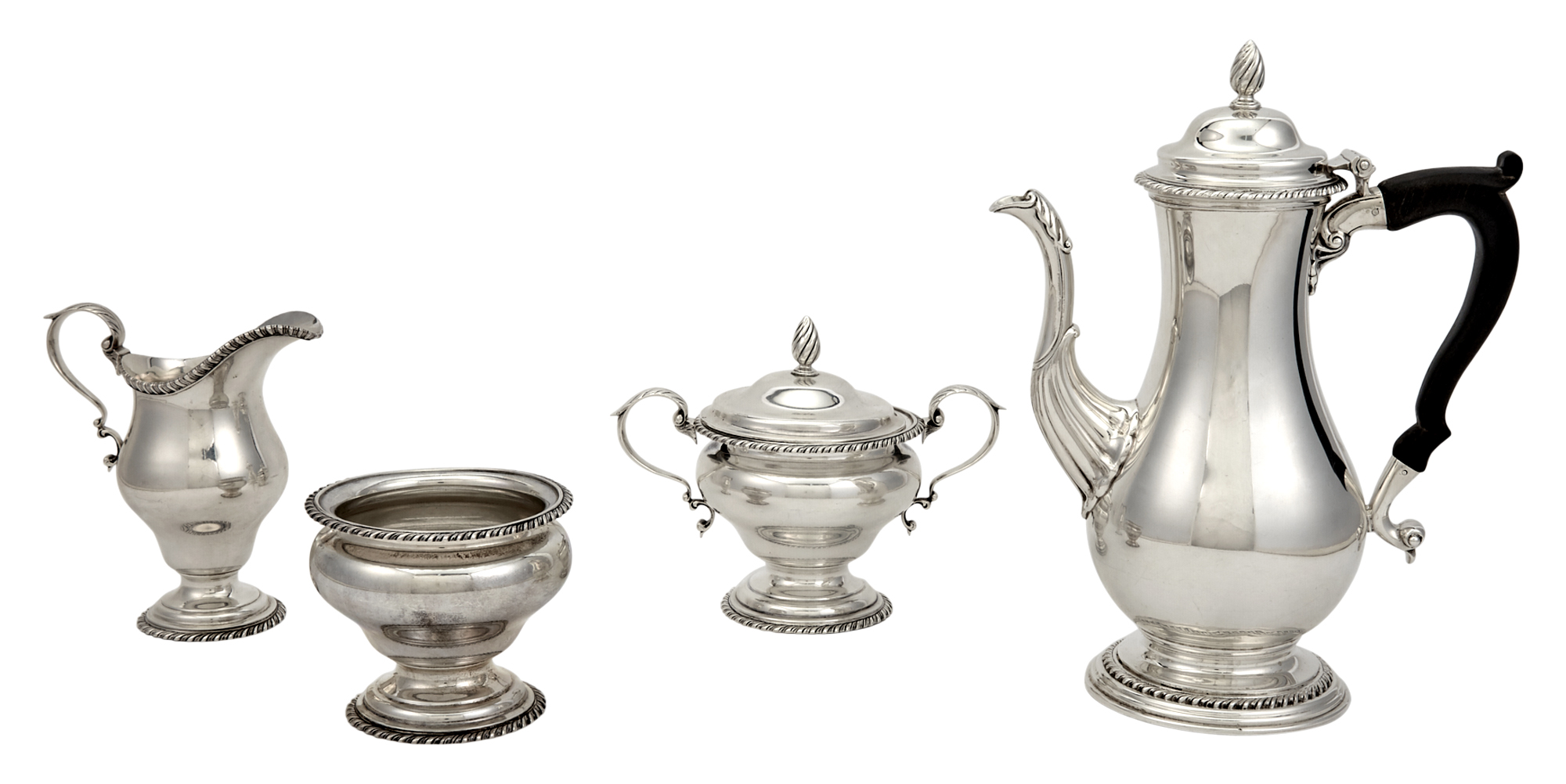 Lot image - American George III Style Sterling Silver Coffee Service