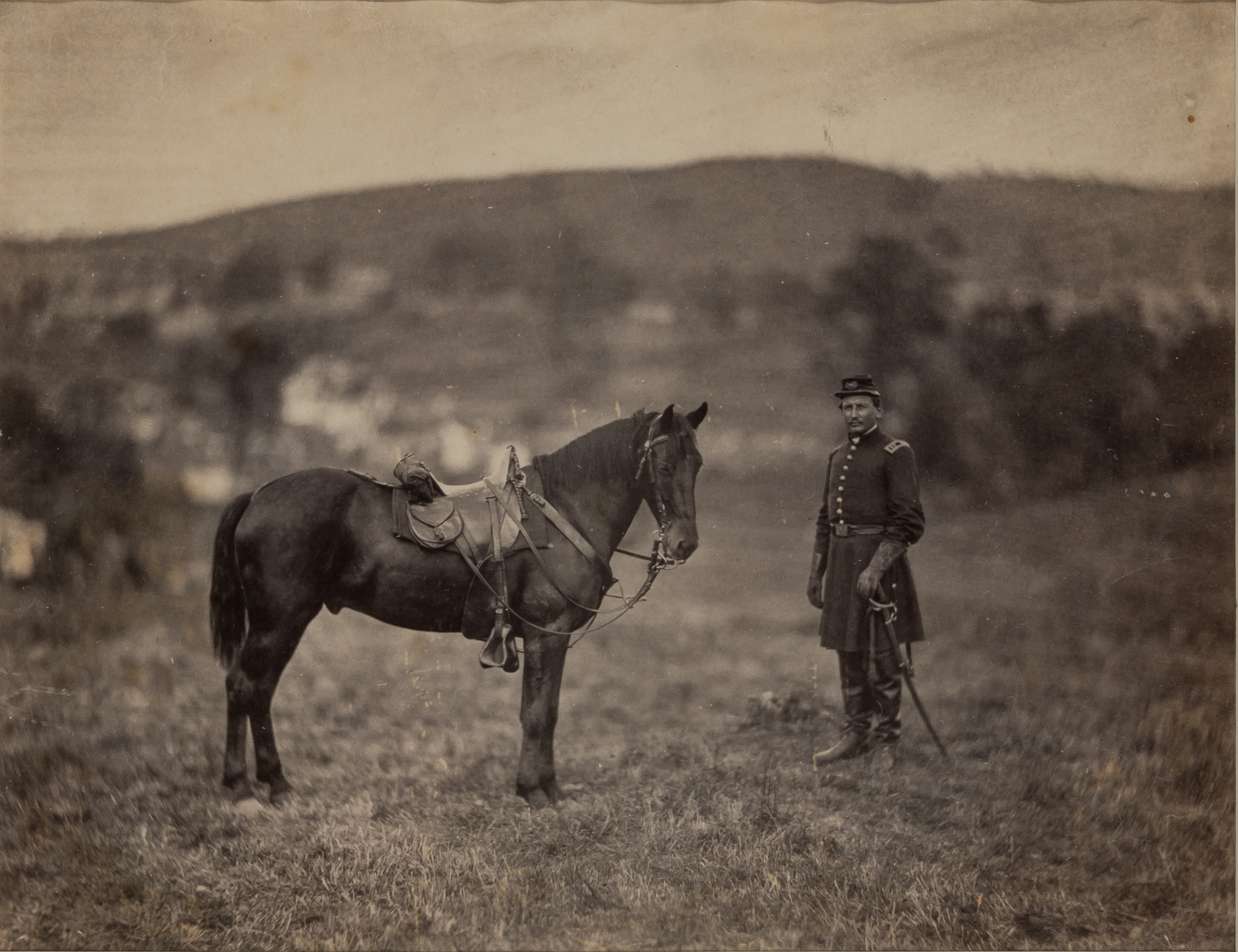 Lot image - OSULLIVAN, TIMOTHY H. [attrib.] (1840-1882)  Colonel Howard and Horse,