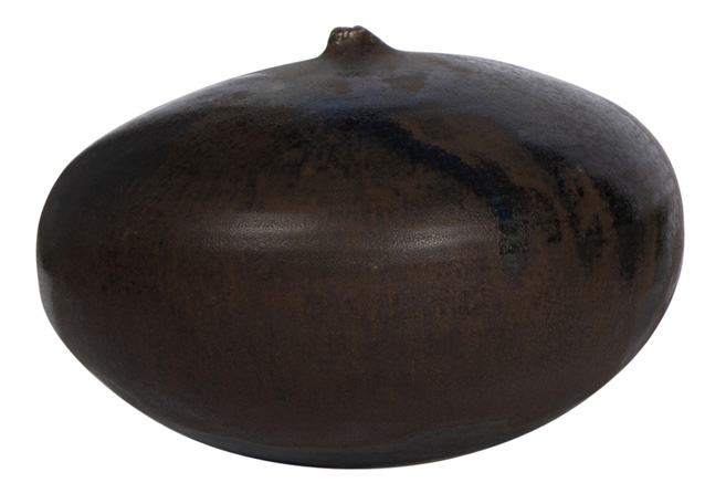 Lot image - Toshiko Takaezu Glazed Ceramic Moon Vessel