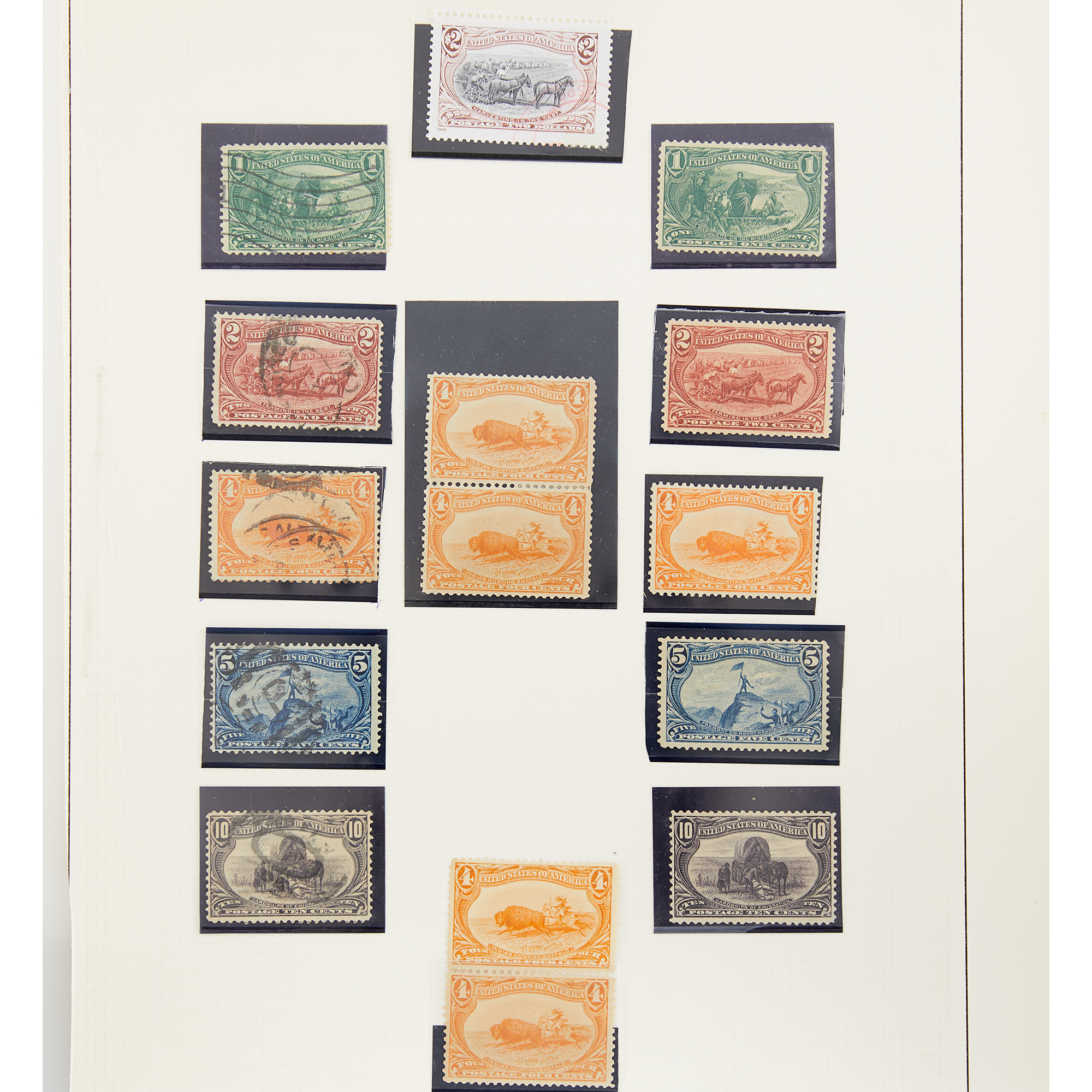 Lot image - United States 1898 Trans-Mississippi Series 1c to $2 Values