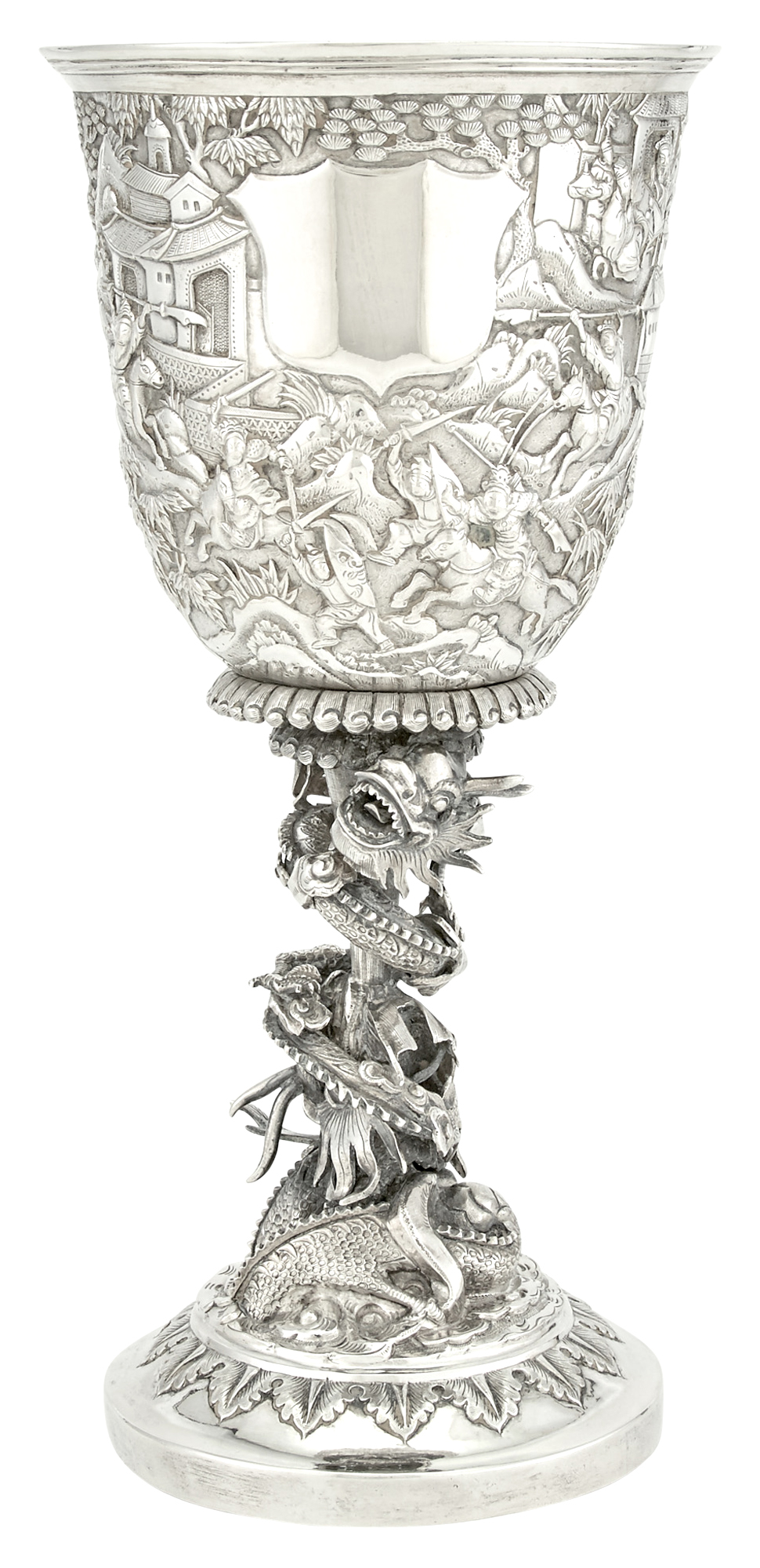 Lot image - Chinese Export Silver Goblet