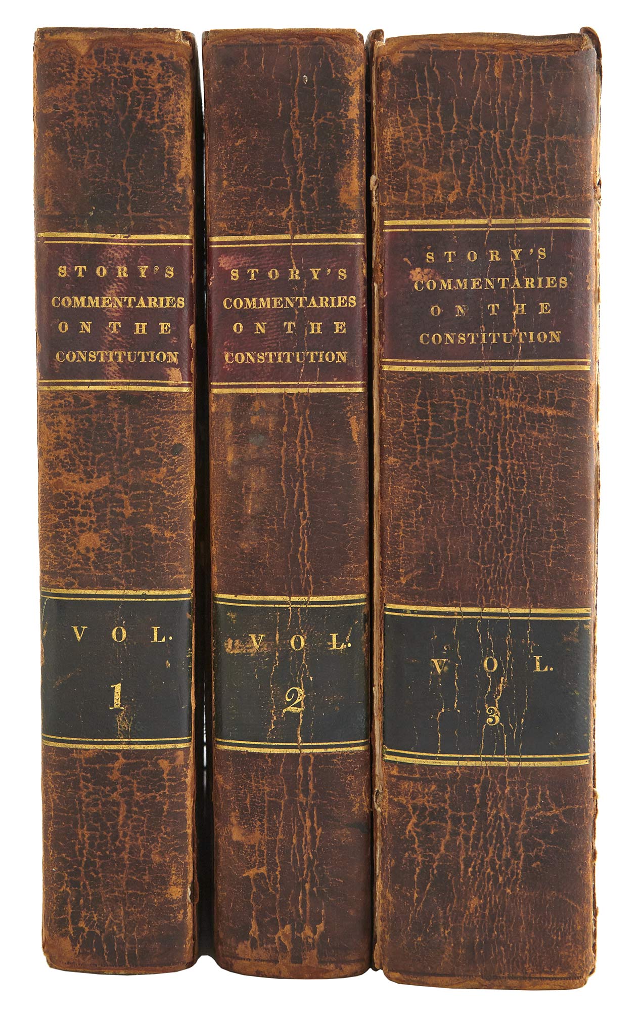 Lot image - [CONSTITUTION]  STORY, JOSEPH. Commentaries on the Constitution of the United States.