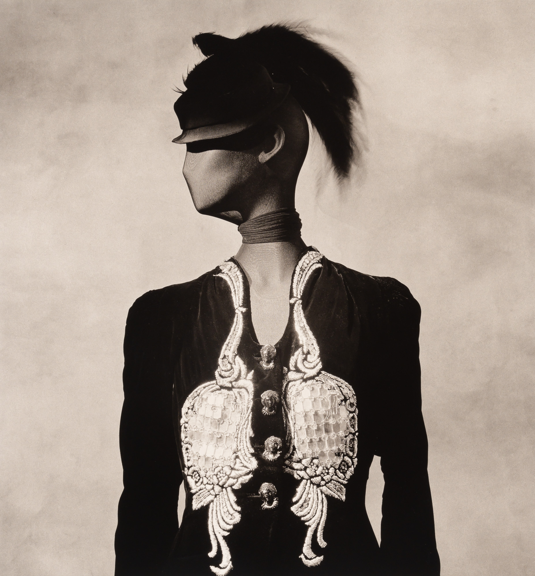 Lot image - PENN, IRVING (1917-2009)  Schiaparelli jacket with tinsel and glass,