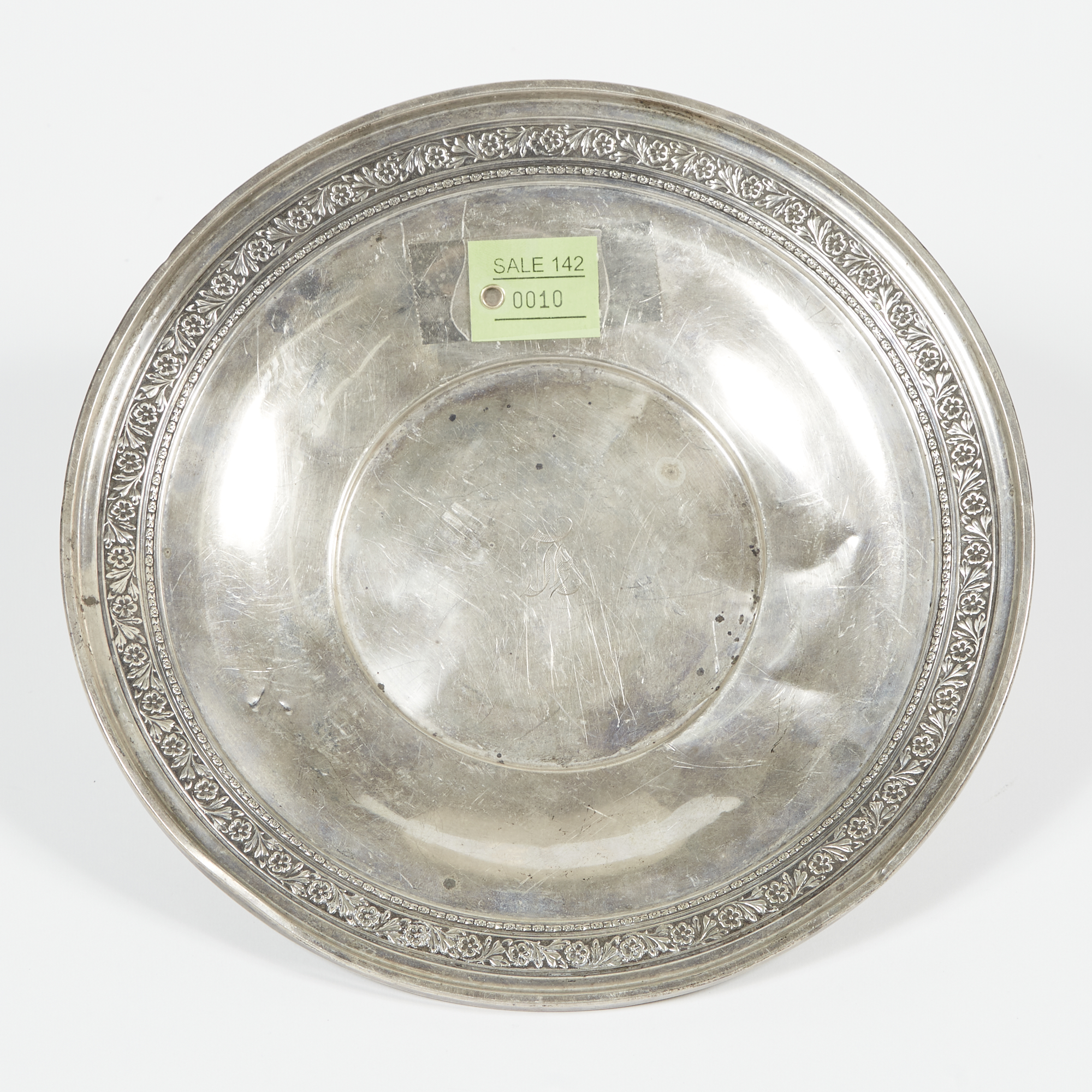 Lot image - Silver Tray, 7 ozs., damaged