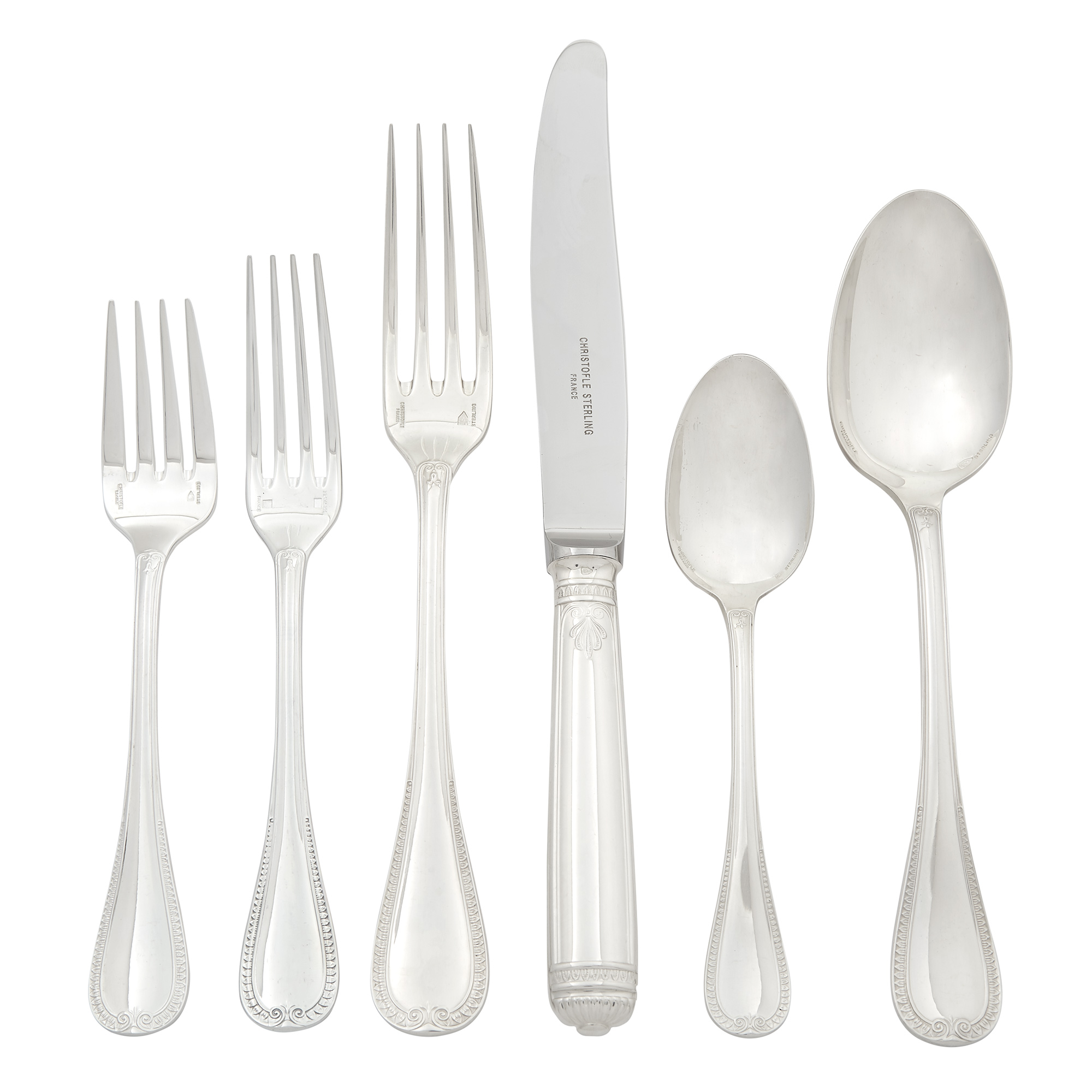 Lot image - Christofle Sterling Silver and Silver Plated Malmaison