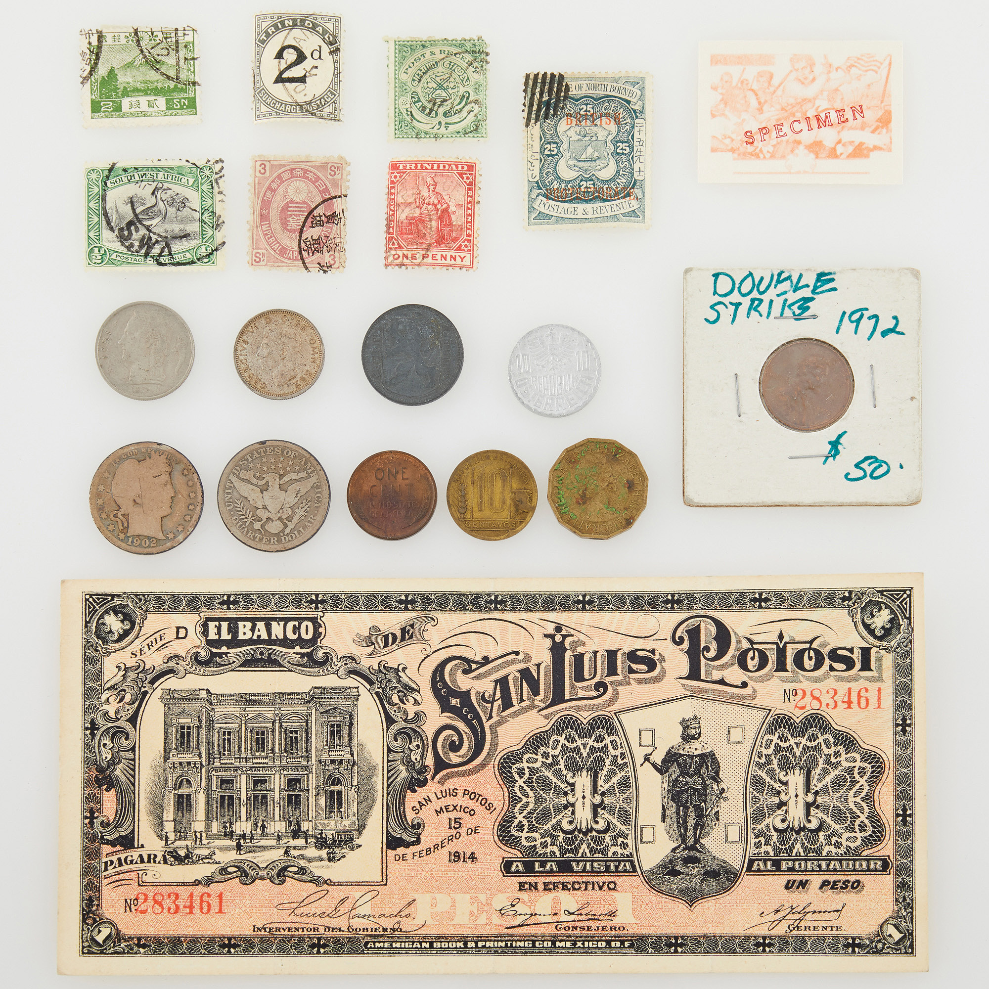 Lot image - United States and Foreign Coin and Stamp Group