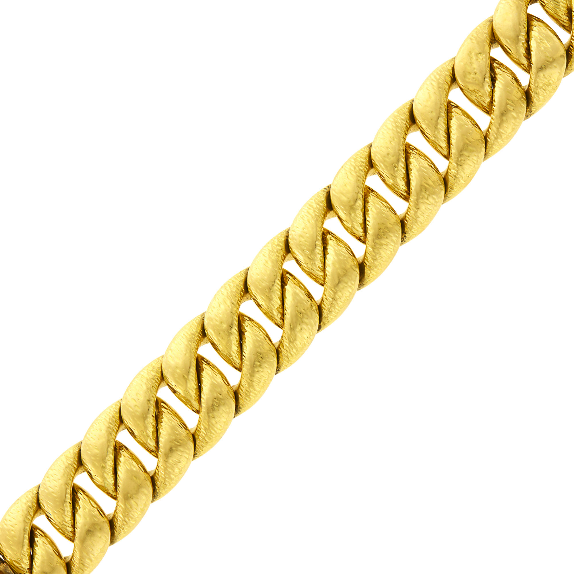 Lot image - Wide Gold Curb Link Bracelet