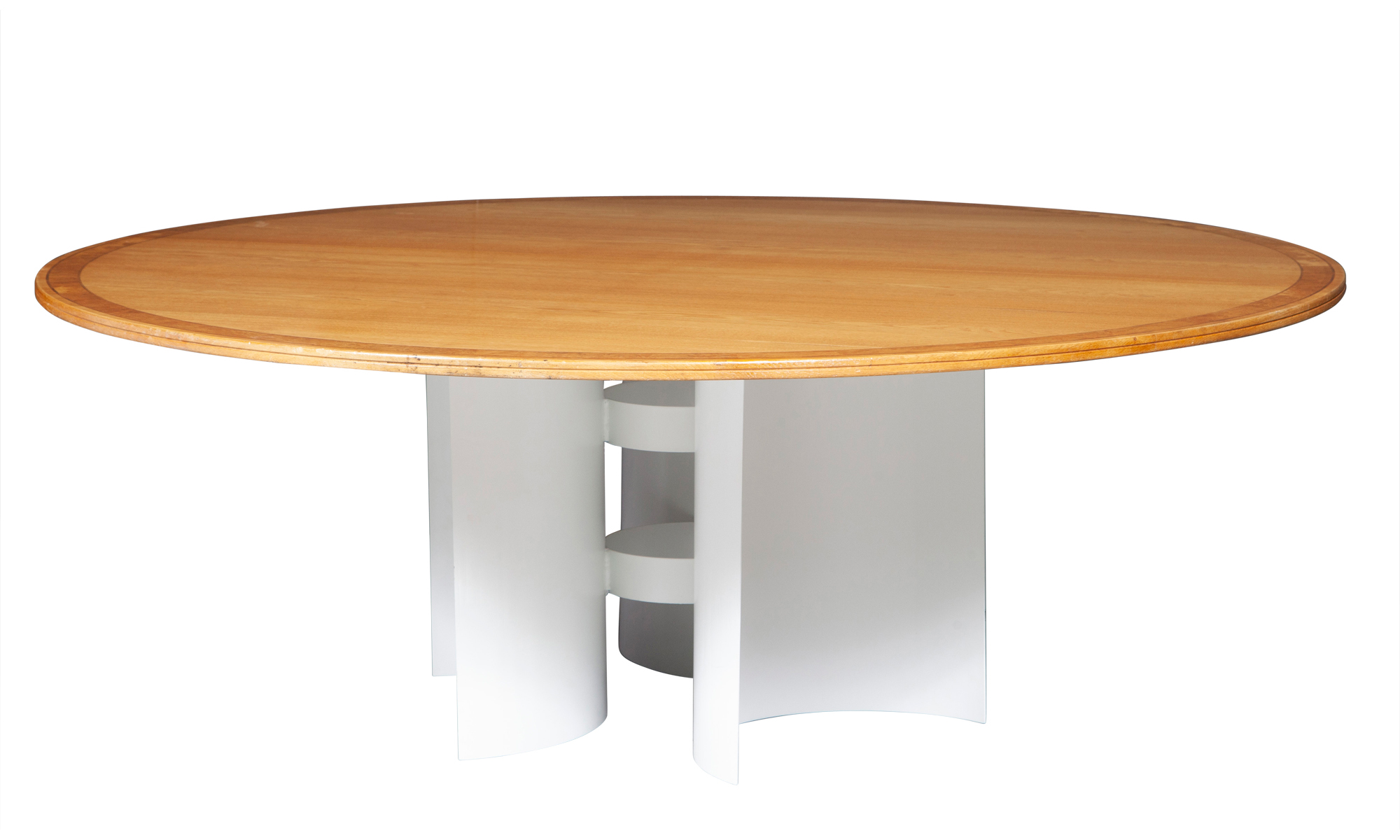 Lot image - Modern Wood and Metal Dining Table