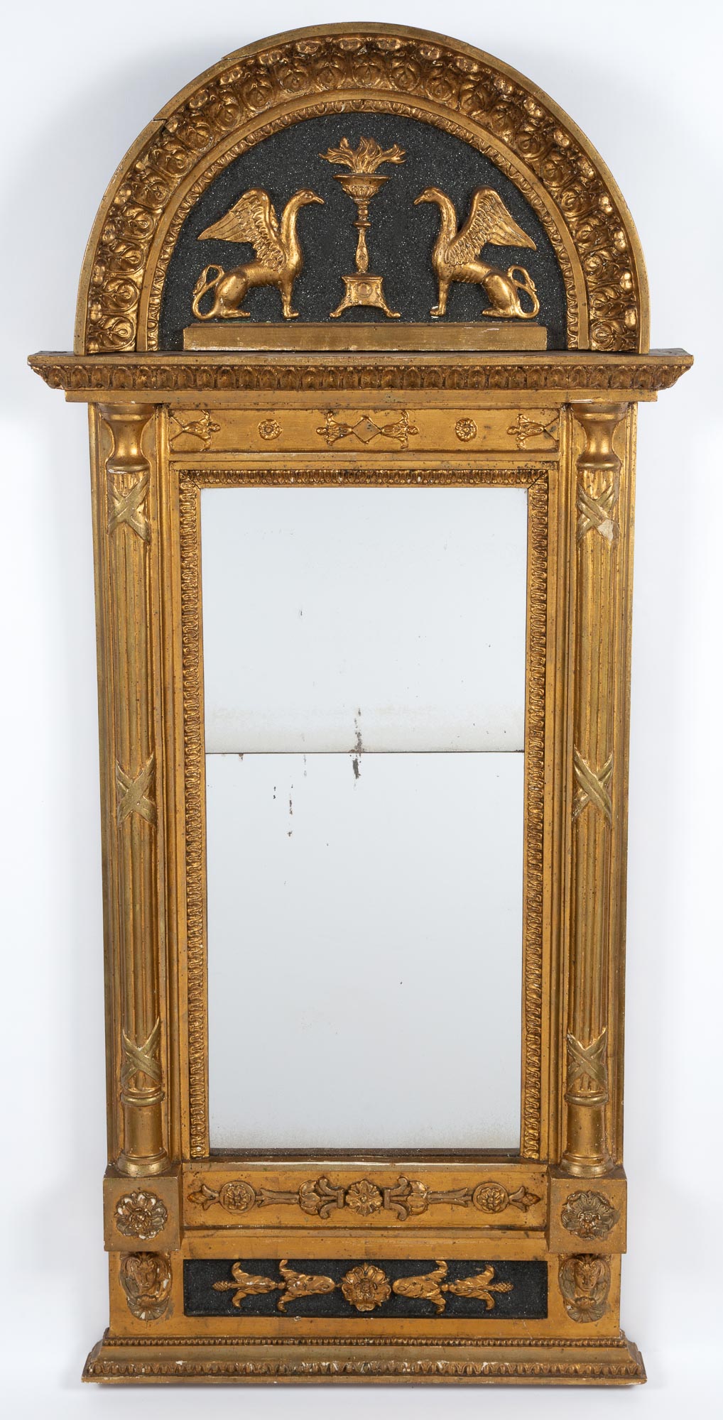 Lot image - Swedish Neoclassical Giltwood Mirror