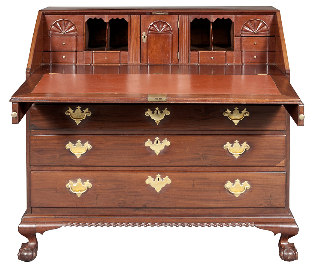 Lot image - Chippendale Mahogany Slant-Front Desk