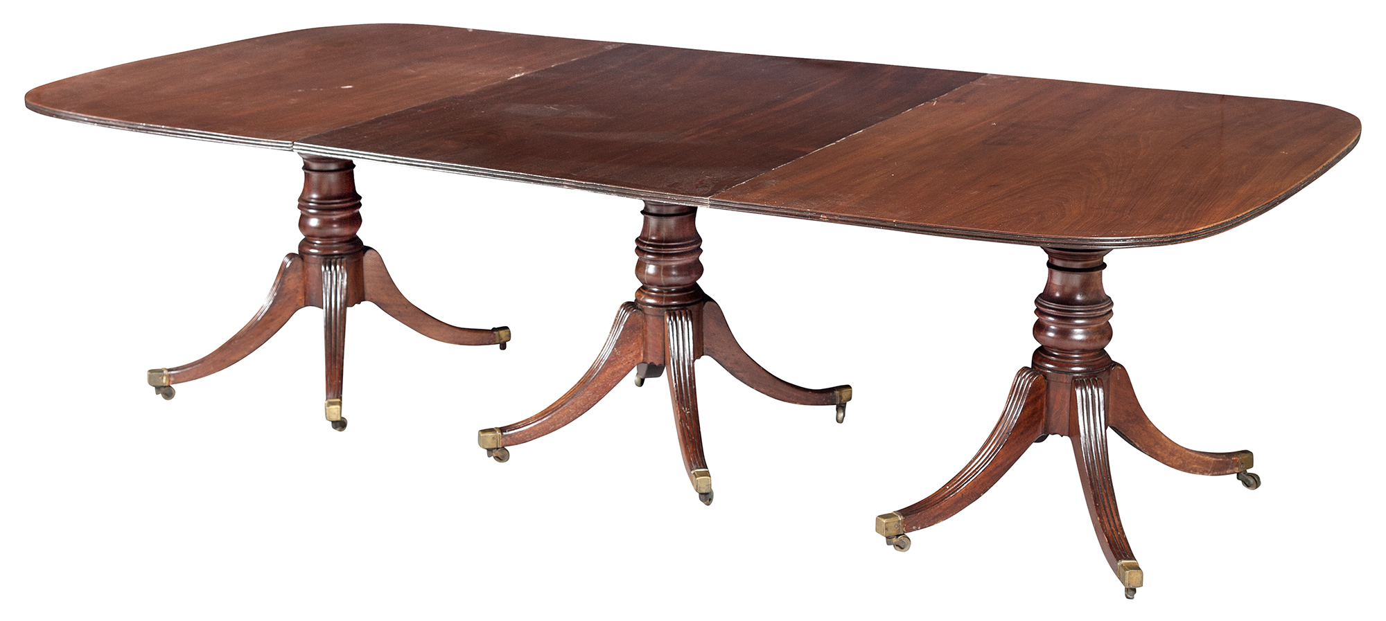 Lot image - George IV Mahogany Triple-Pedestal Dining Table
