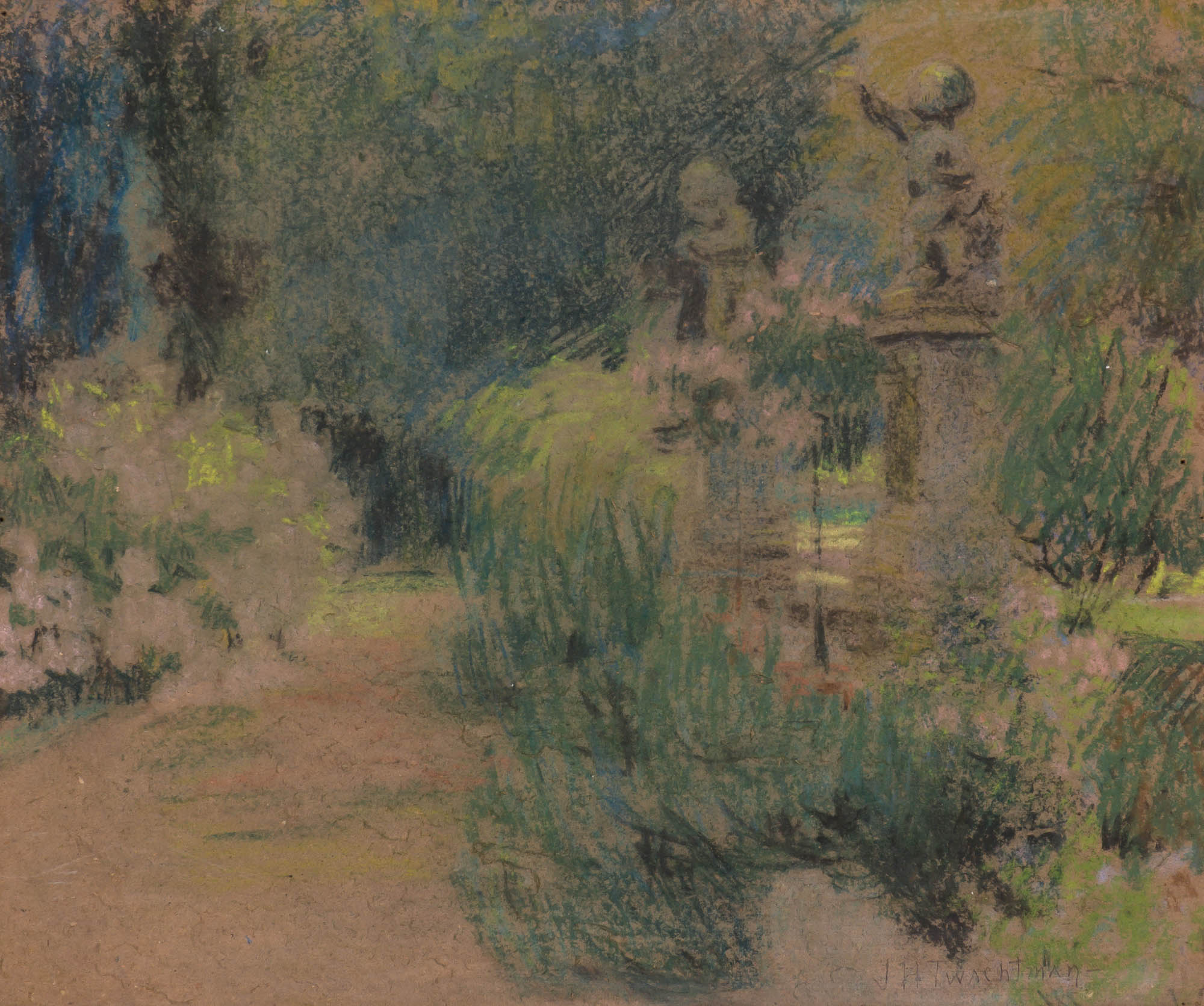 Lot image - John Henry Twachtman American, 1853-1902 European Garden