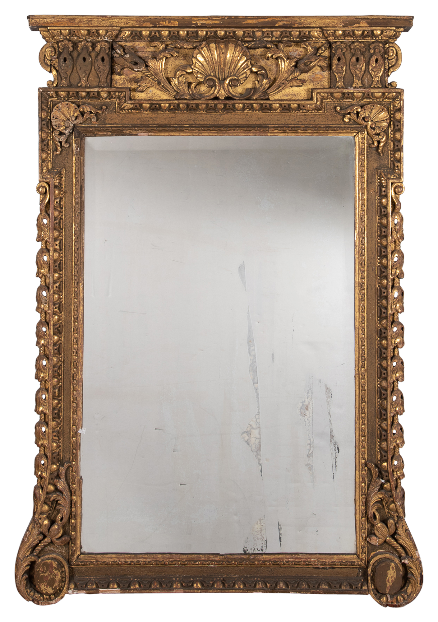 Lot image - George II Giltwood Mirror