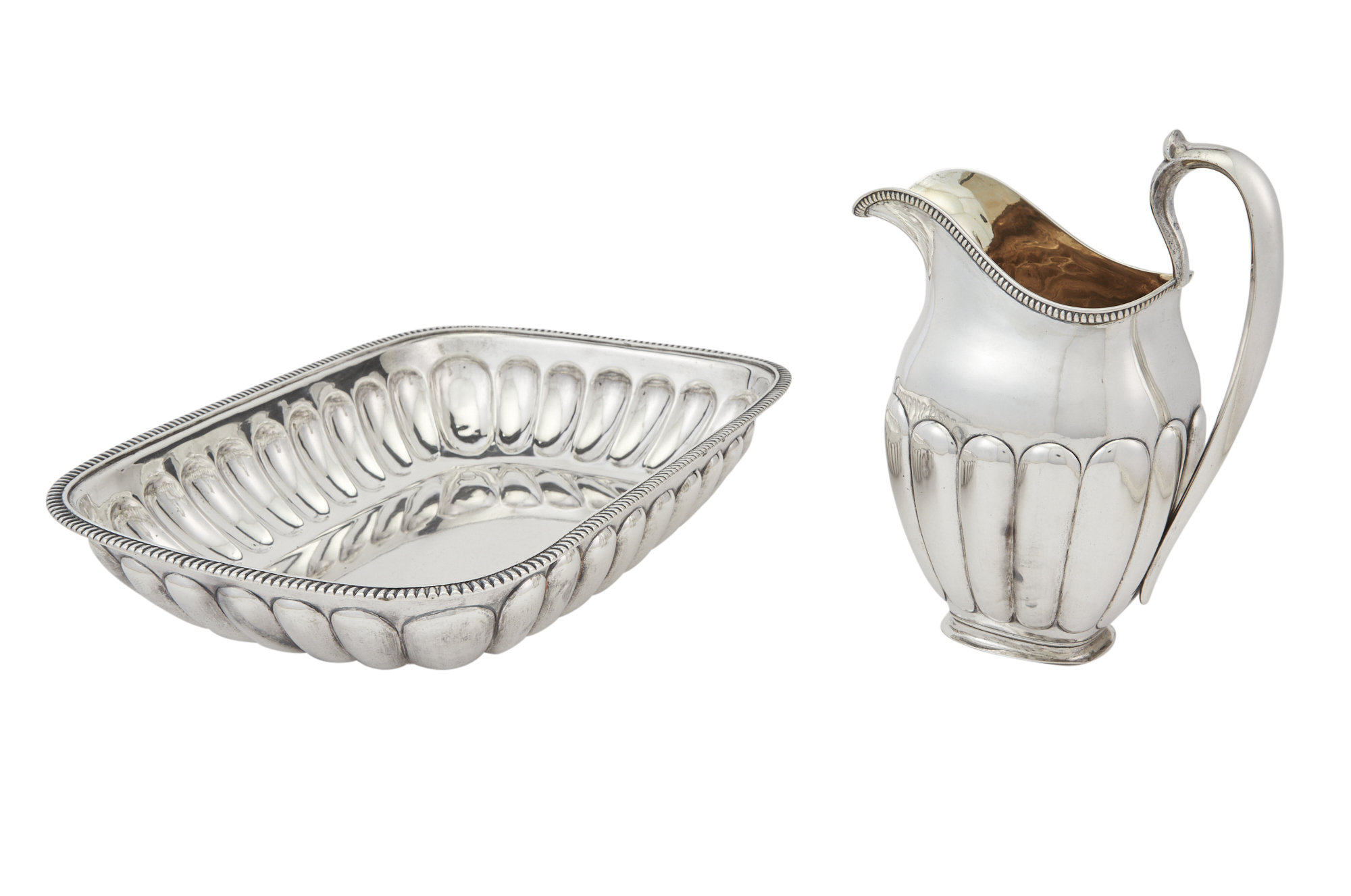 Lot image - Russian Silver Ewer and Basin