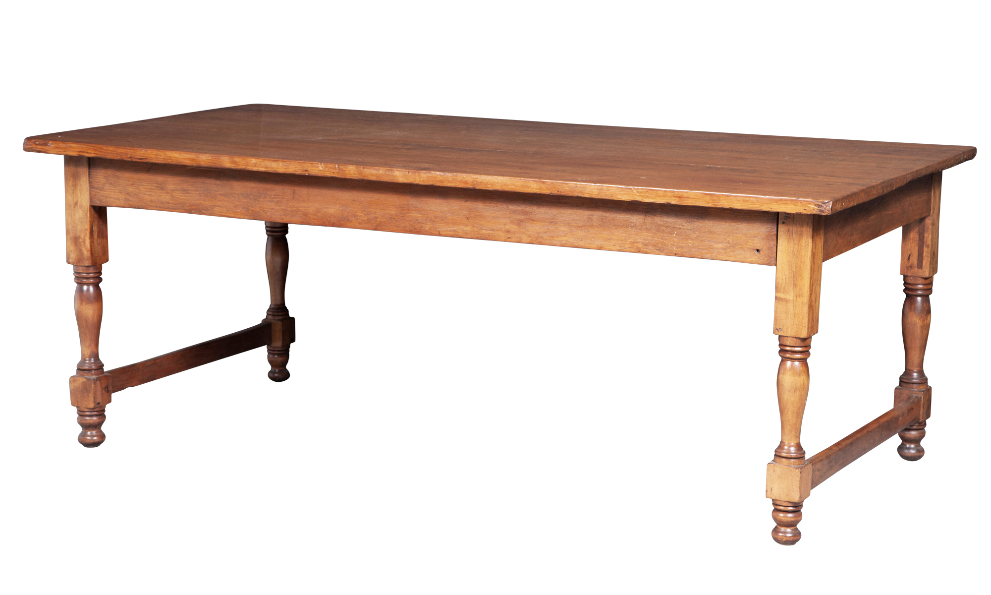 Lot image - Continental Fruitwood Farm Table