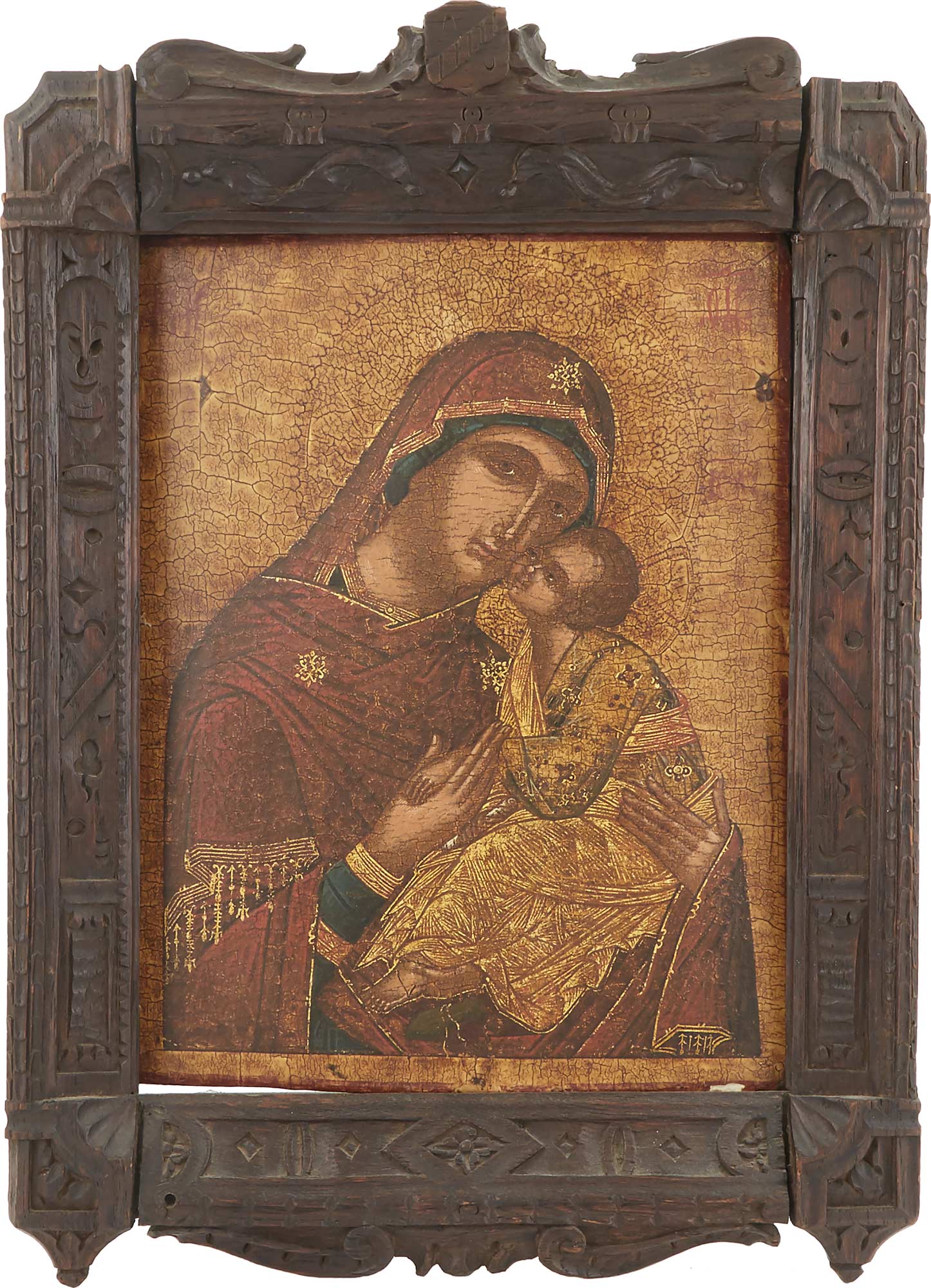 Lot image - Icon of the Mother of God of the Sweet-Kissing