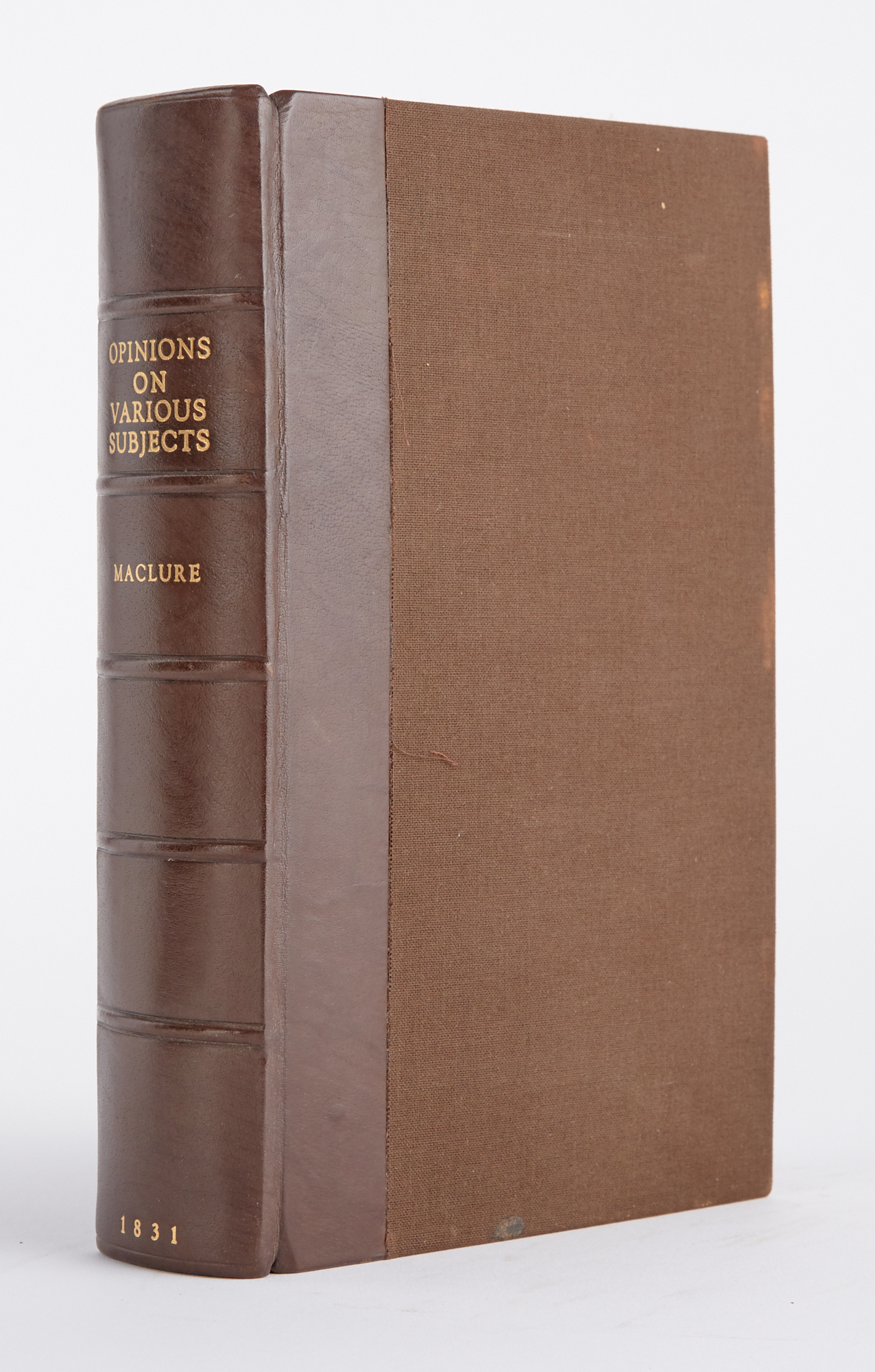 Lot image - [INDIANA]  MACLURE, WILLIAM. Opinions on Various Subjects, Dedicated to the Industrious Producers.