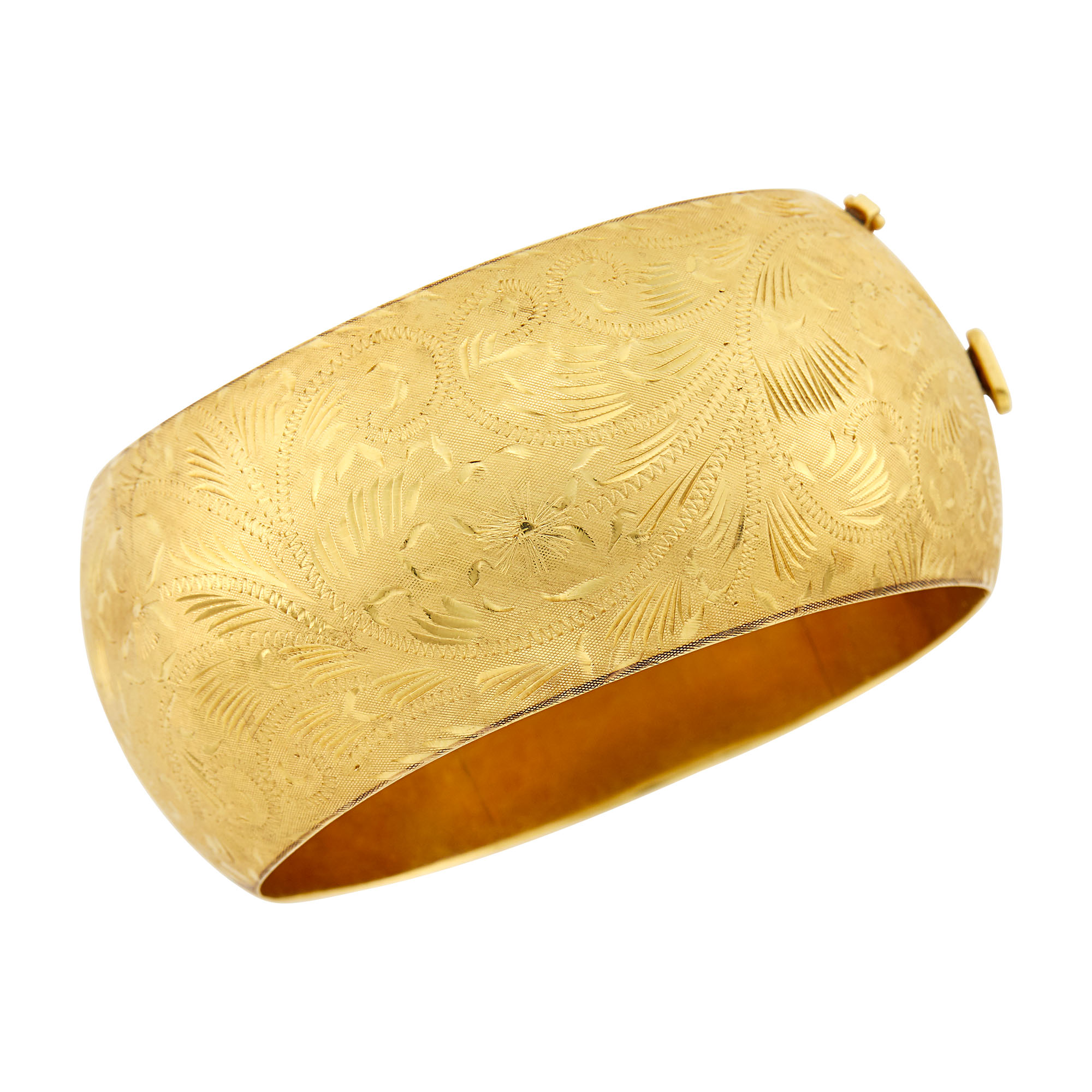 Lot image - Wide Gold Bangle Bracelet