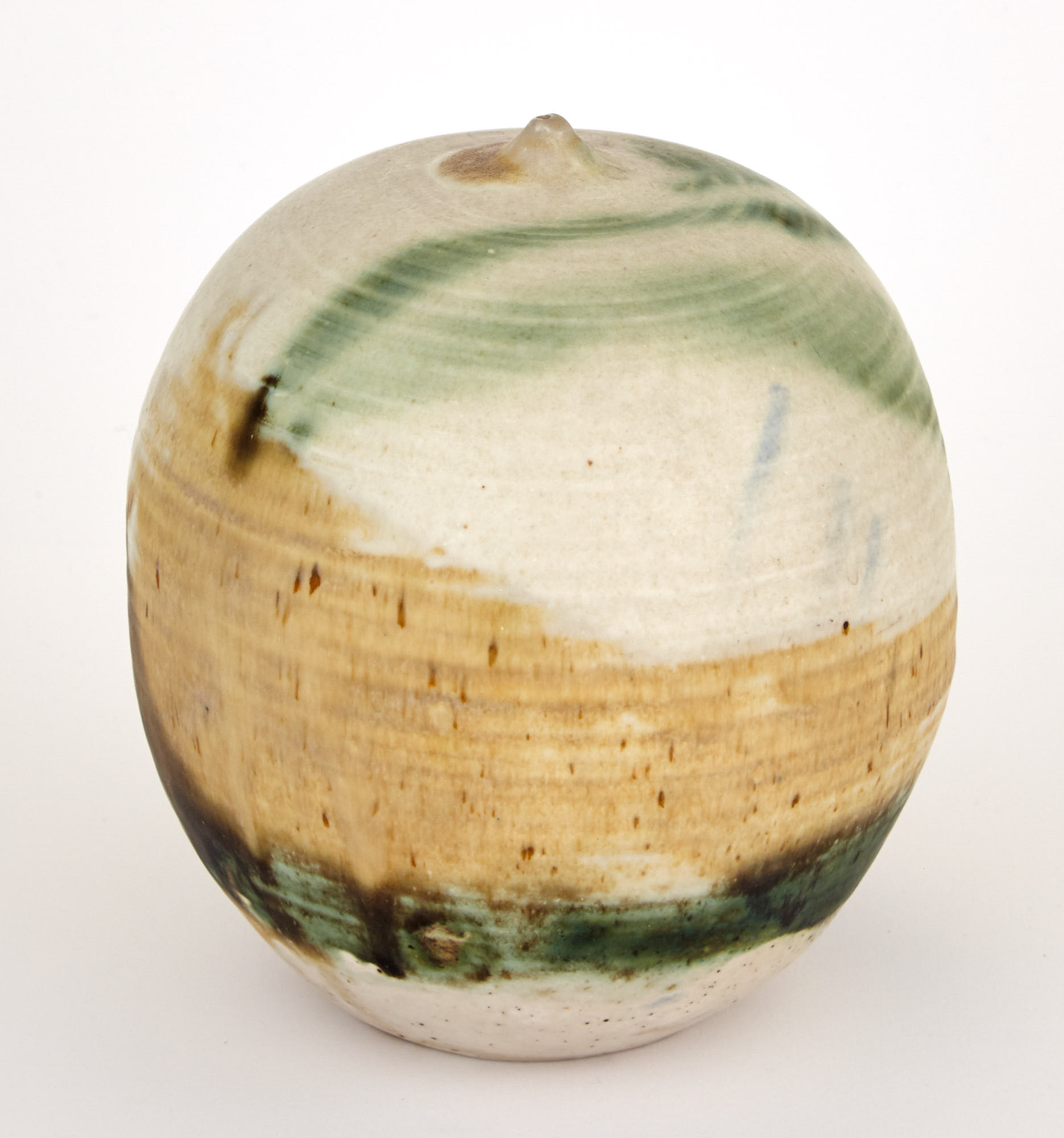 Lot image - Toshiko Takaezu Glazed Ceramic Moon Vessel