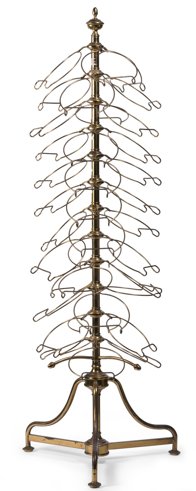 Lot image - Brass-Plated Metal Twelve-Tier Display Stand For Thirty-Six Plates
