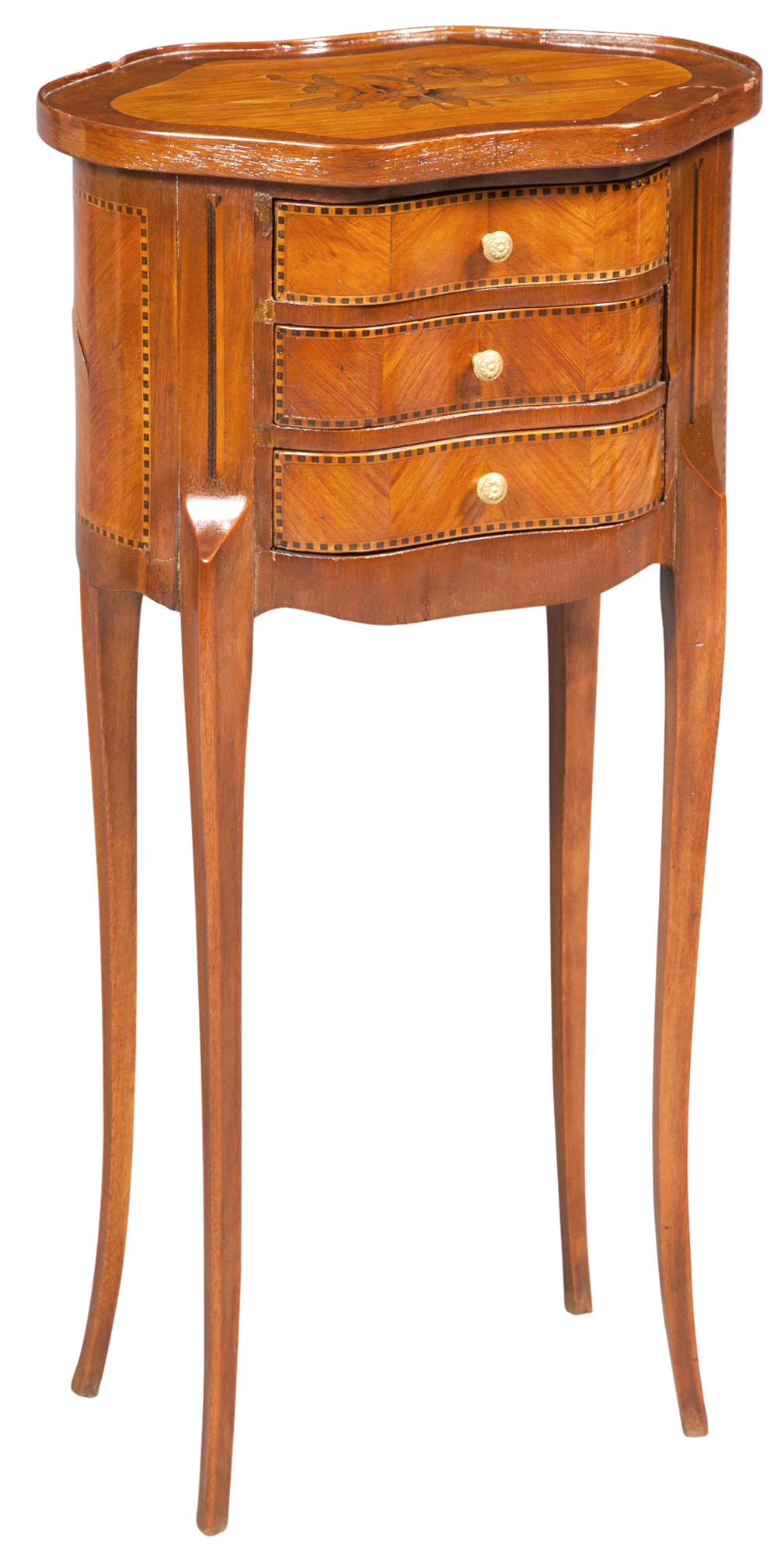 Lot image - Louis XV Style Marquetry Inlaid Occasional Table