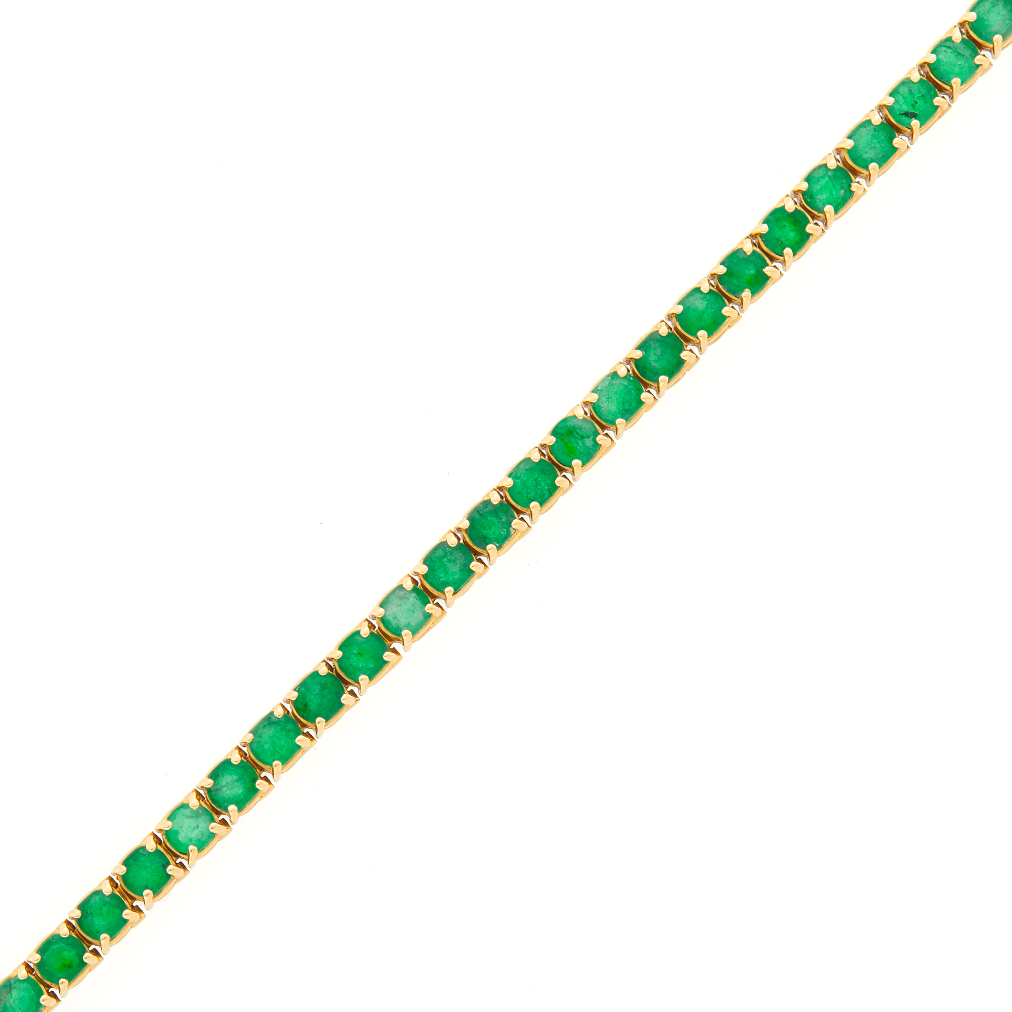 Lot image - Gold and Emerald Bracelet