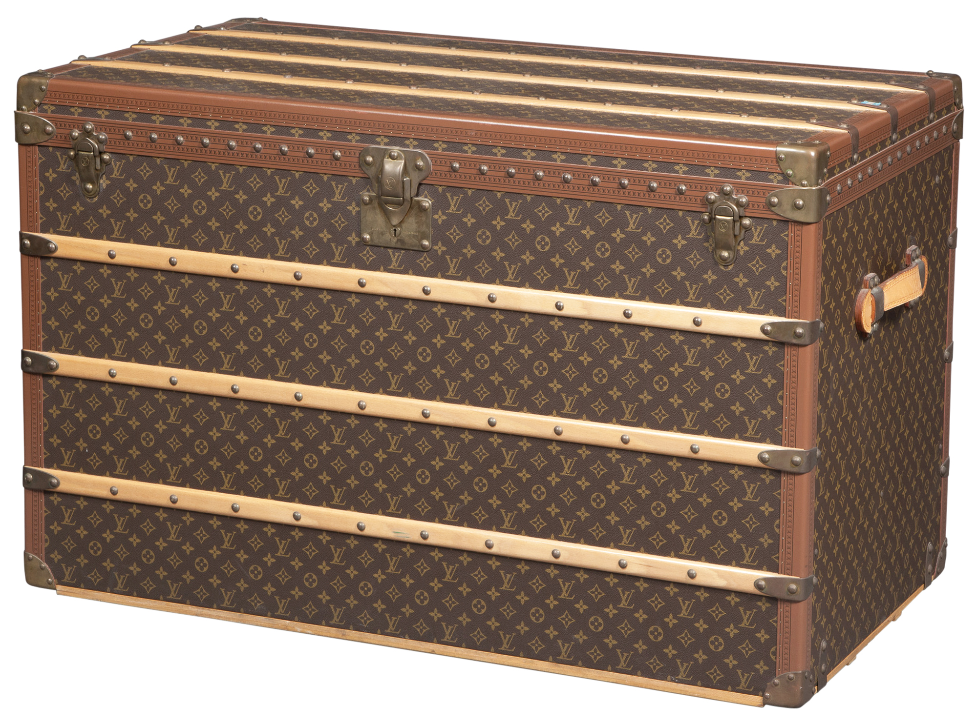 Lot image - Louis Vuitton Leather Trunk