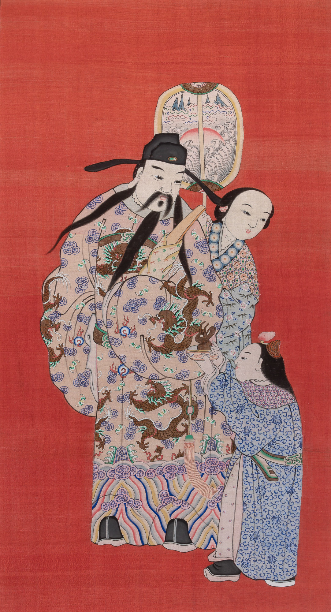 Lot image - A Chinese Kesi Silk Panel