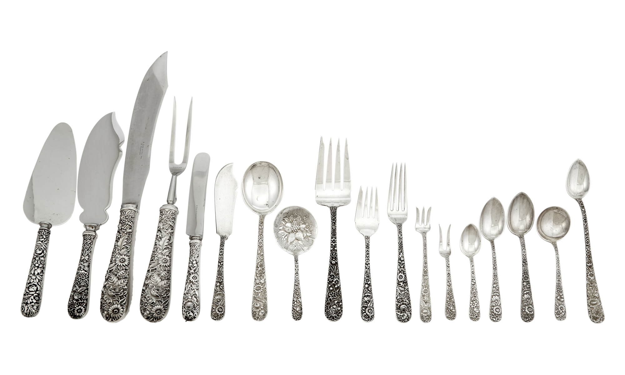 Lot image - S. Kirk & Son Co. Sterling Silver Repousse