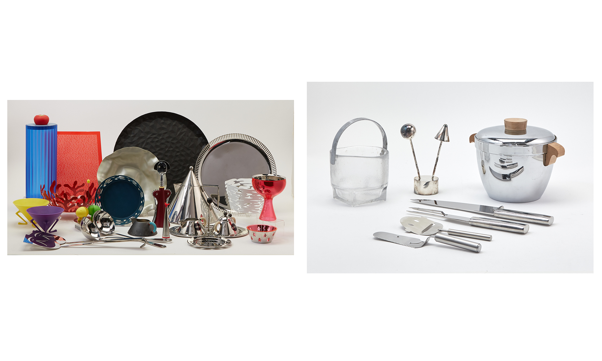 Lot image - Group of Alessi Metal and Acrylic Table Articles and Utensils